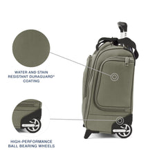 Travelpro Luggage Maxlite 5 Softside Lightweight Rolling Underseat Compact Carry on Upright 2 Wheel Bag, Men and Women Slate Green 15 Inch U8