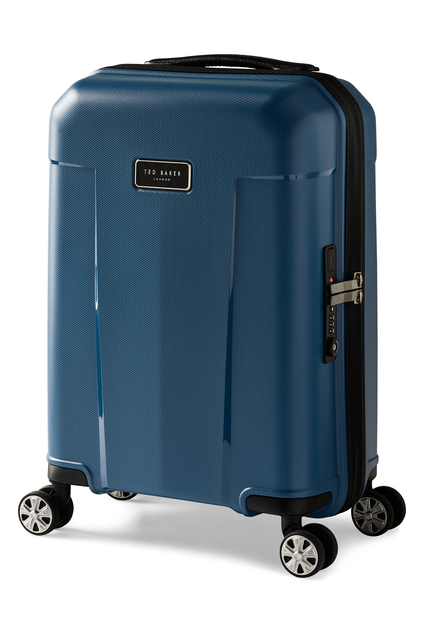 Ted Baker Flying Colours Hardside Trolley 4 Wheel Spinner, TSA Lock, Lightweight Suitcase, Men and Women ( Baltic Blue , 20-Inch Carry-On ) Baltic Blue 20 Inch Carry On U1
