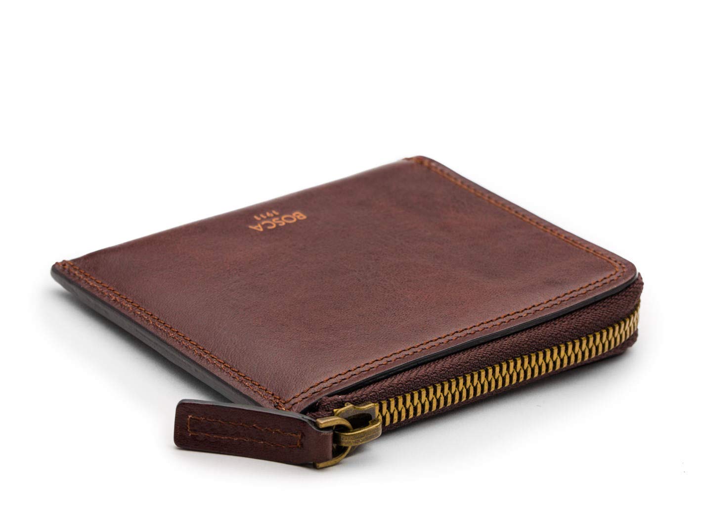 Bosca Dolce Zip Wallet - Euro Size - Rfid ( Dark Brown , One Size ) Dark Brown One Size U2