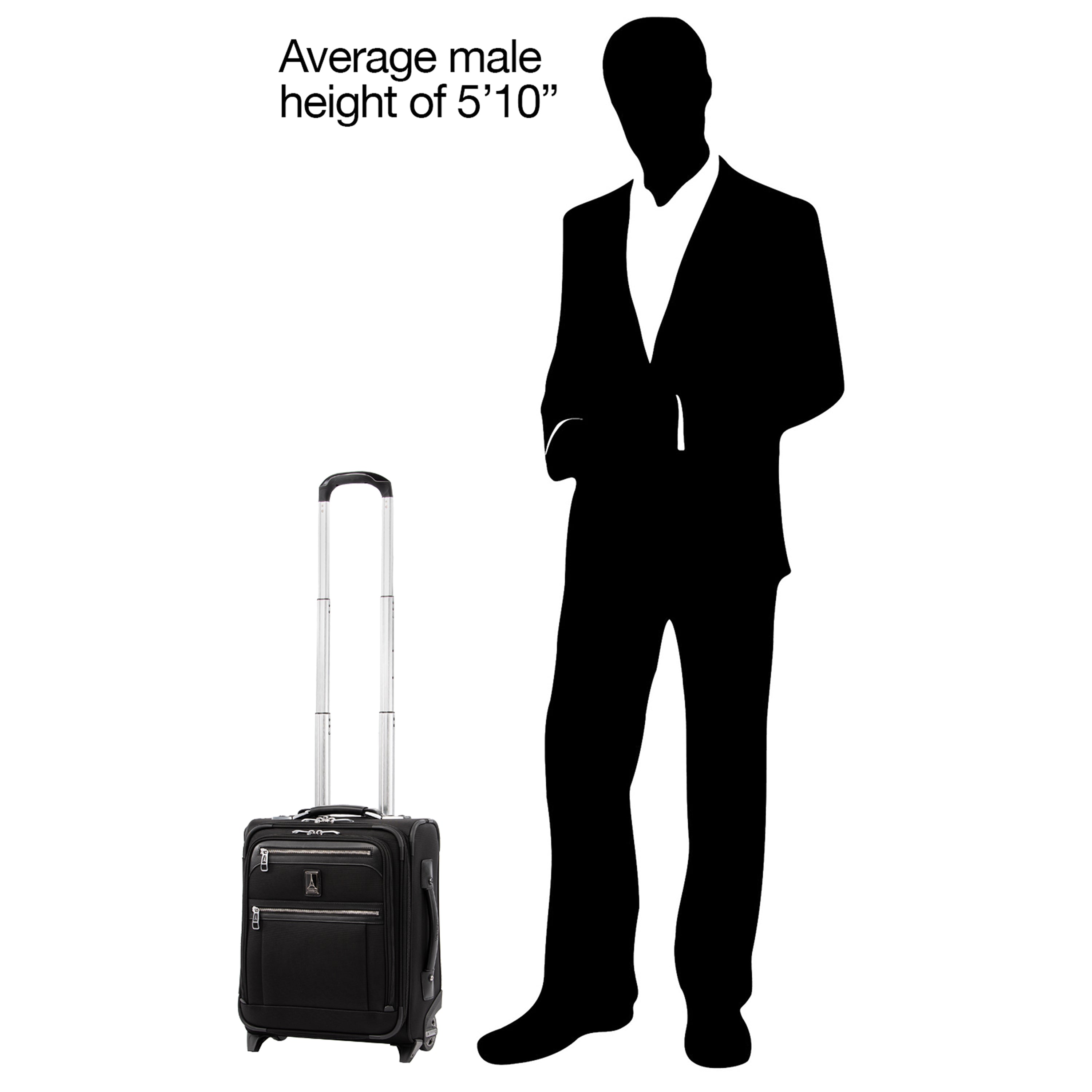 Travelpro Platinum Elite Softside Expandable Luggage, 2 Wheel Upright Suitcase, USB Port, Men and Women U5