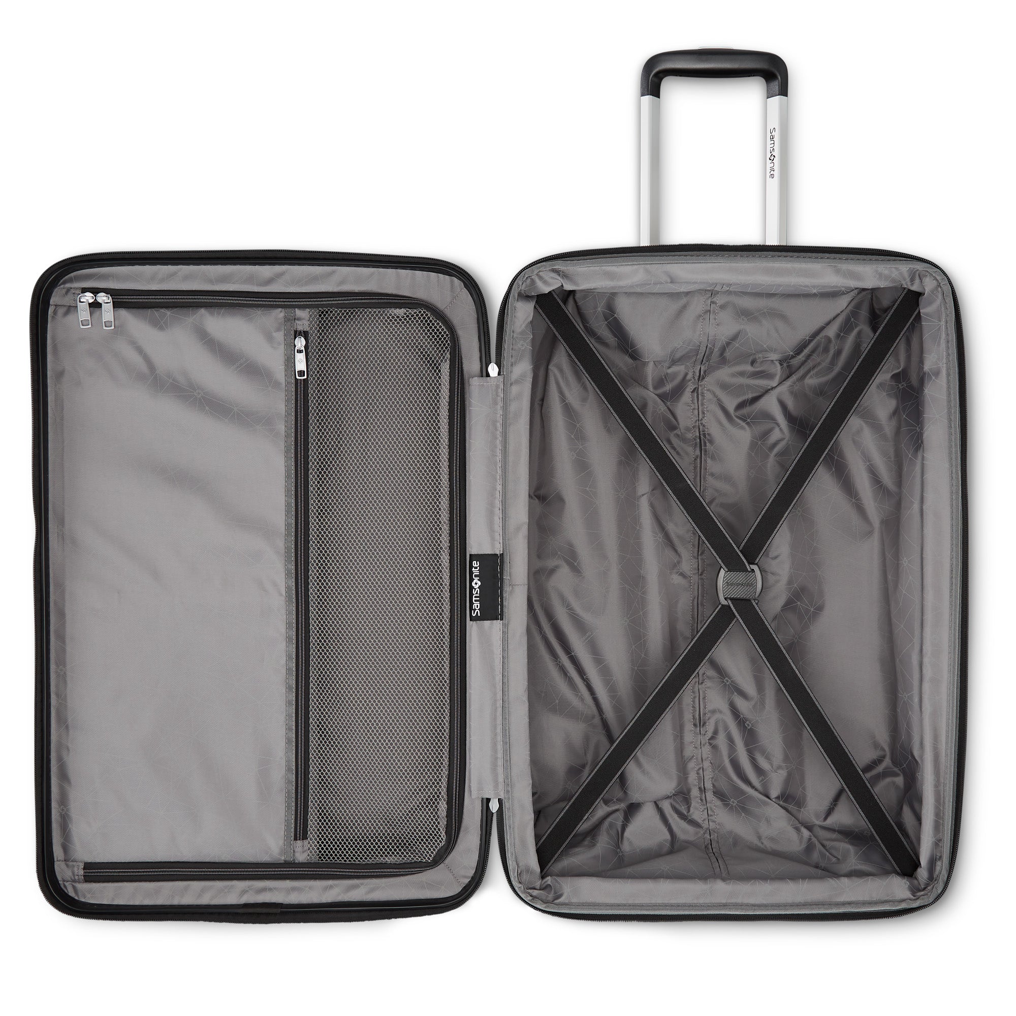 Samsonite Opto 3 Hardside Spinner Luggage Collection ( Basalt Black , Checked-Large ) Basalt Black Checked Large U1