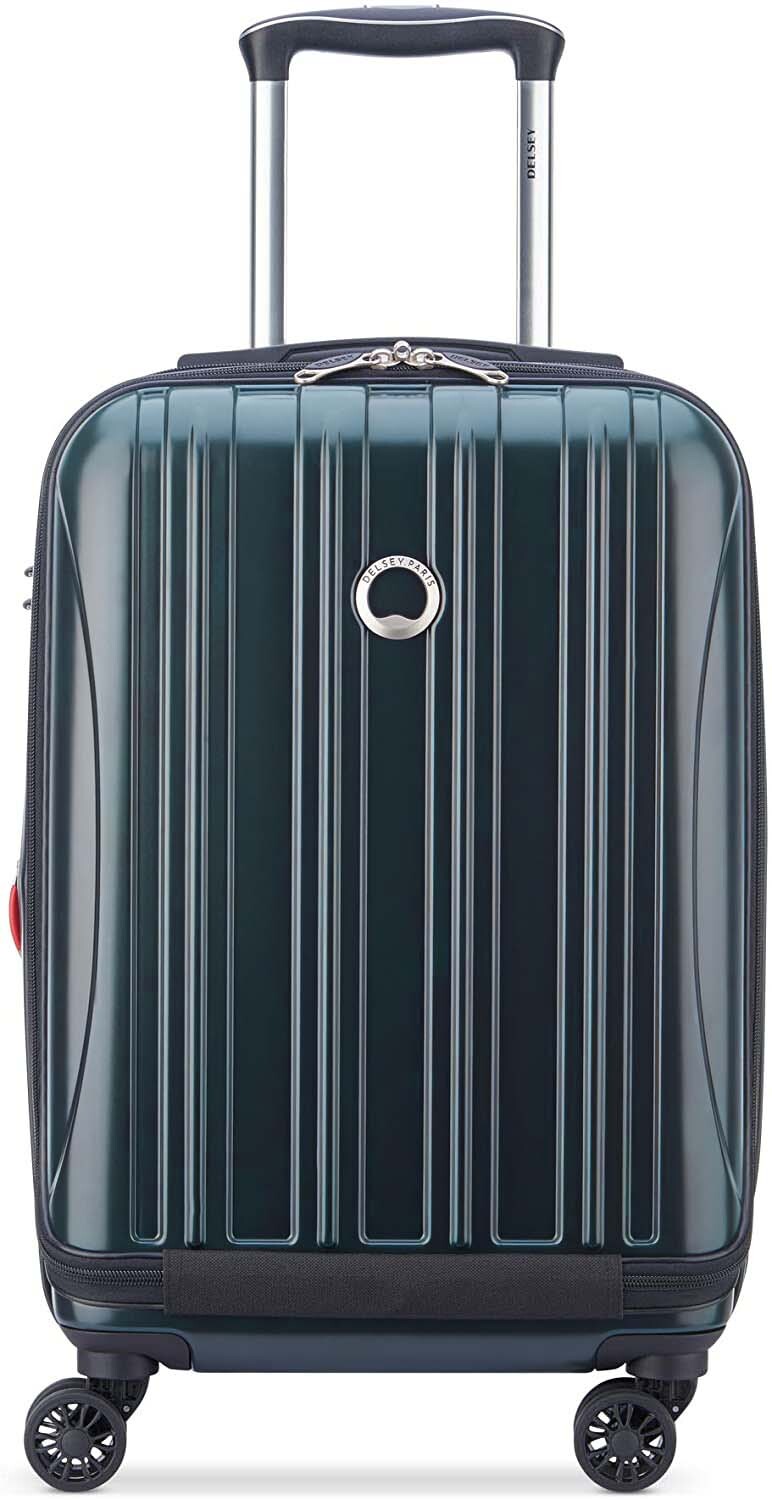 DELSEY Paris Helium Aero Hardside Expandable Luggage with Spinner Wheels Teal Carry On 19 Inch U6
