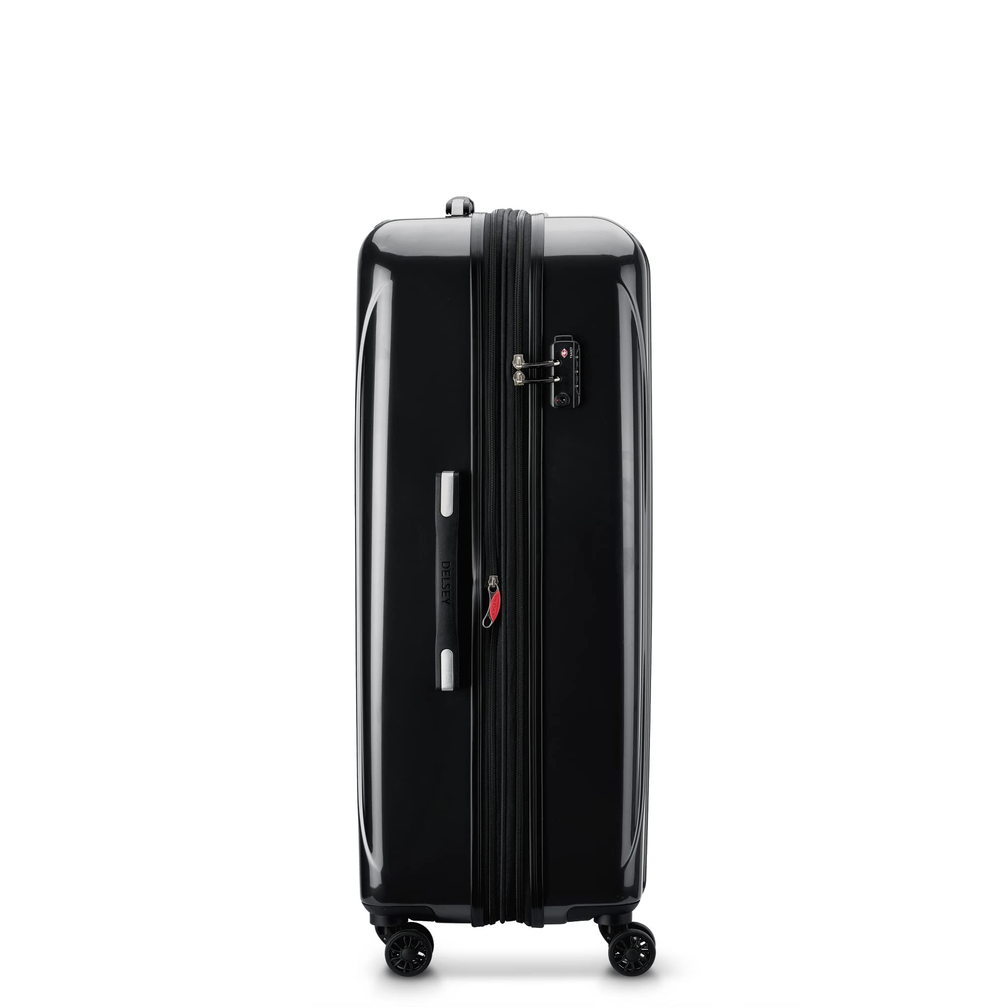 DELSEY Paris Helium Aero Hardside Expandable Luggage with Spinner Wheels Black Checked Large 29 Inch U15