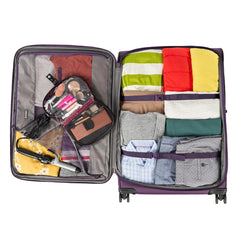 Travelpro Tourlite Softside Expandable Luggage with 4 Spinner Wheels, Lightweight Suitcase, Men and Women ( Deep Purple , Checked-Large 29-Inch ) Deep Purple Checked Large 29 Inch U2