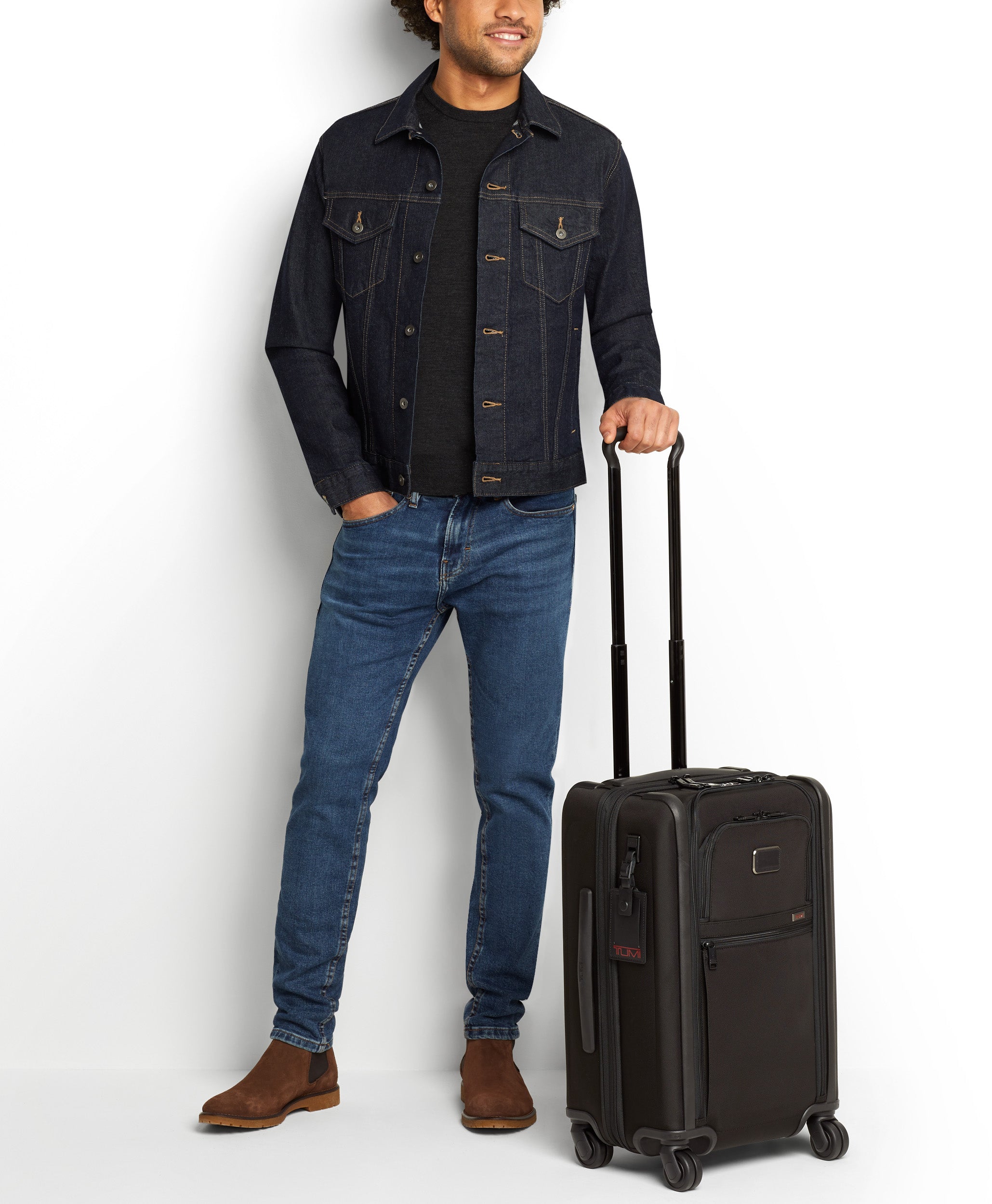 Alpha 3 International Dual Access 4 Wheel Carry On ( Black/Gold , One Size ) Black/Gold One Size U1