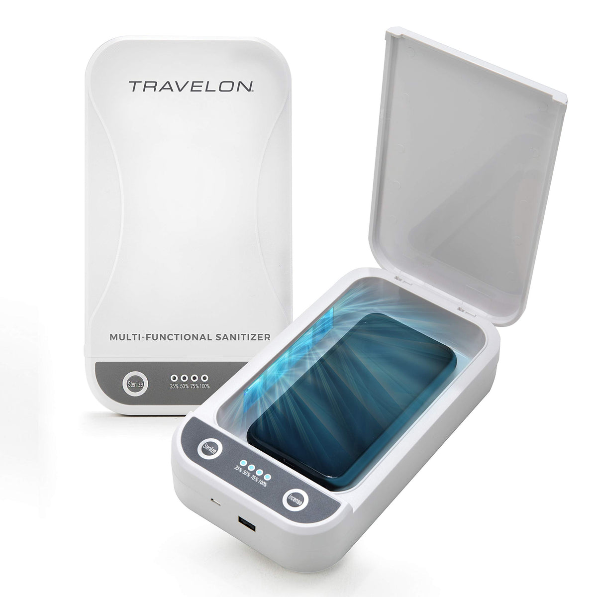 Travelon Portable UV Sanitizer Box ( White , One Size ) White One Size U3