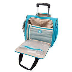 Atlantic Ultra Lite Softsides Rolling Underseat Carry-on ( Turquoise Blue ) Turquoise Blue  U15