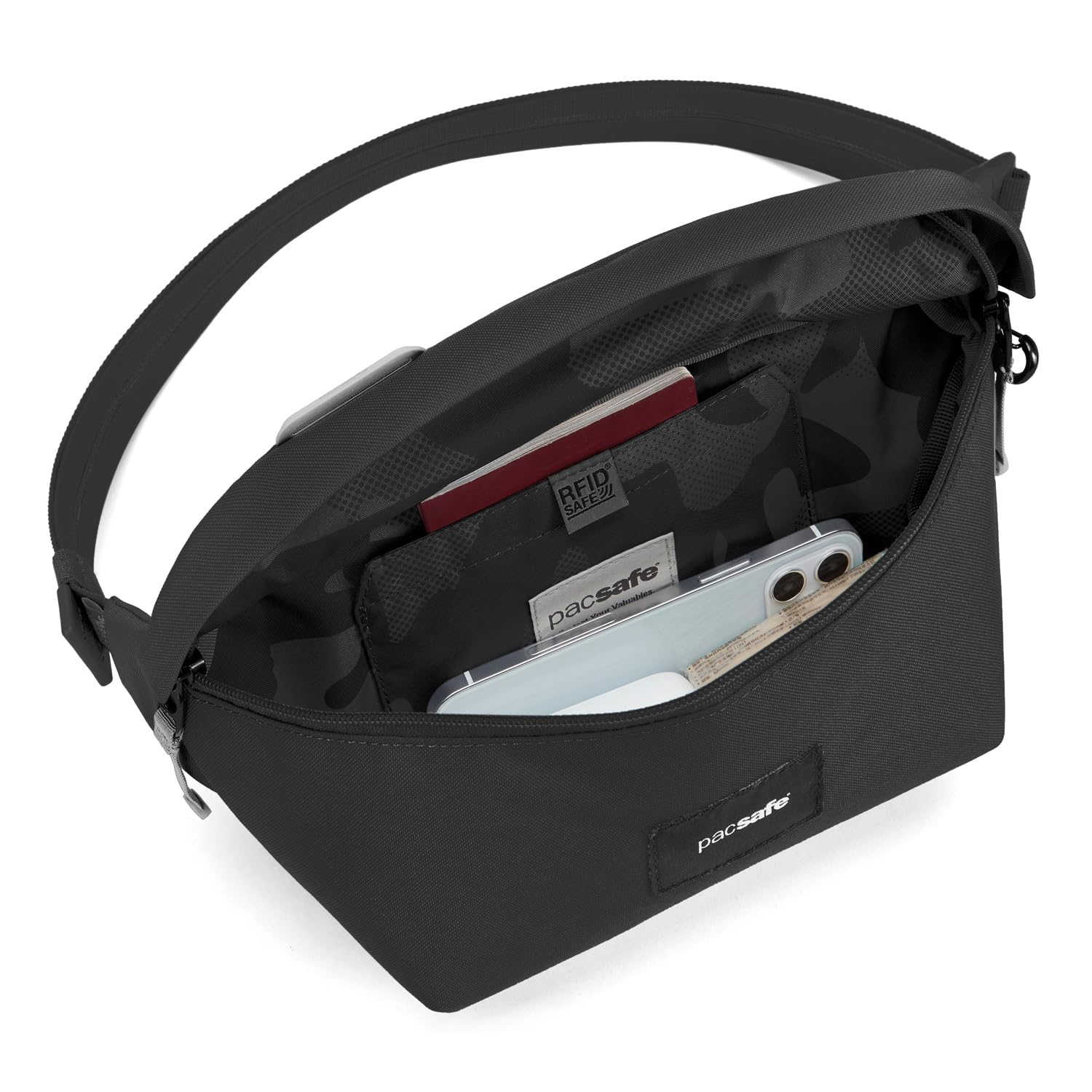 Pacsafe GO Anti Theft Sling Pack ( Jet Black , One Size ) Jet Black One Size U3