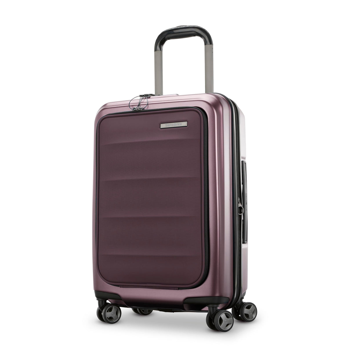 Samsonite Octiv Hardside Spinner ( Amethyst Purple , Front Pocket Carry-On 21 inch ) Amethyst Purple Front Pocket Carry On 21 Inch U3