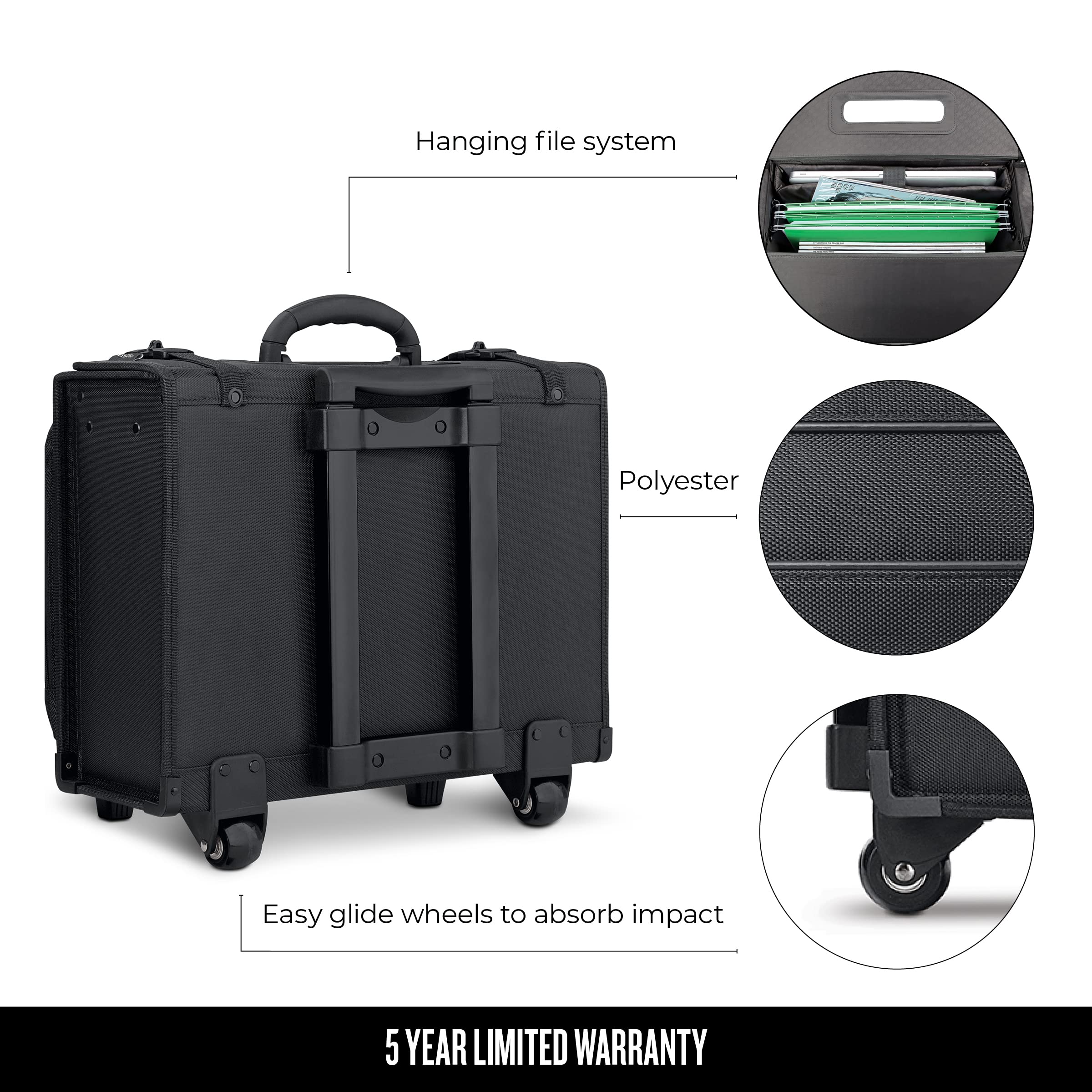 Solo New York Morgan Rolling Catalog Case ( Black , One Size ) Black One Size U1