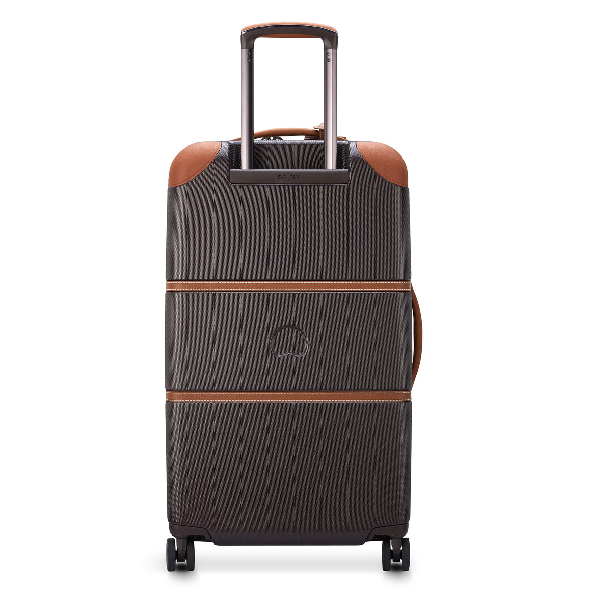 DELSEY Paris Chatelet Air 2.0 Hardside Luggage with Spinner Wheels ( Chocolate Brown , Checked-26 Inch Trunk ) Chocolate Brown Checked 26 Inch Trunk U3