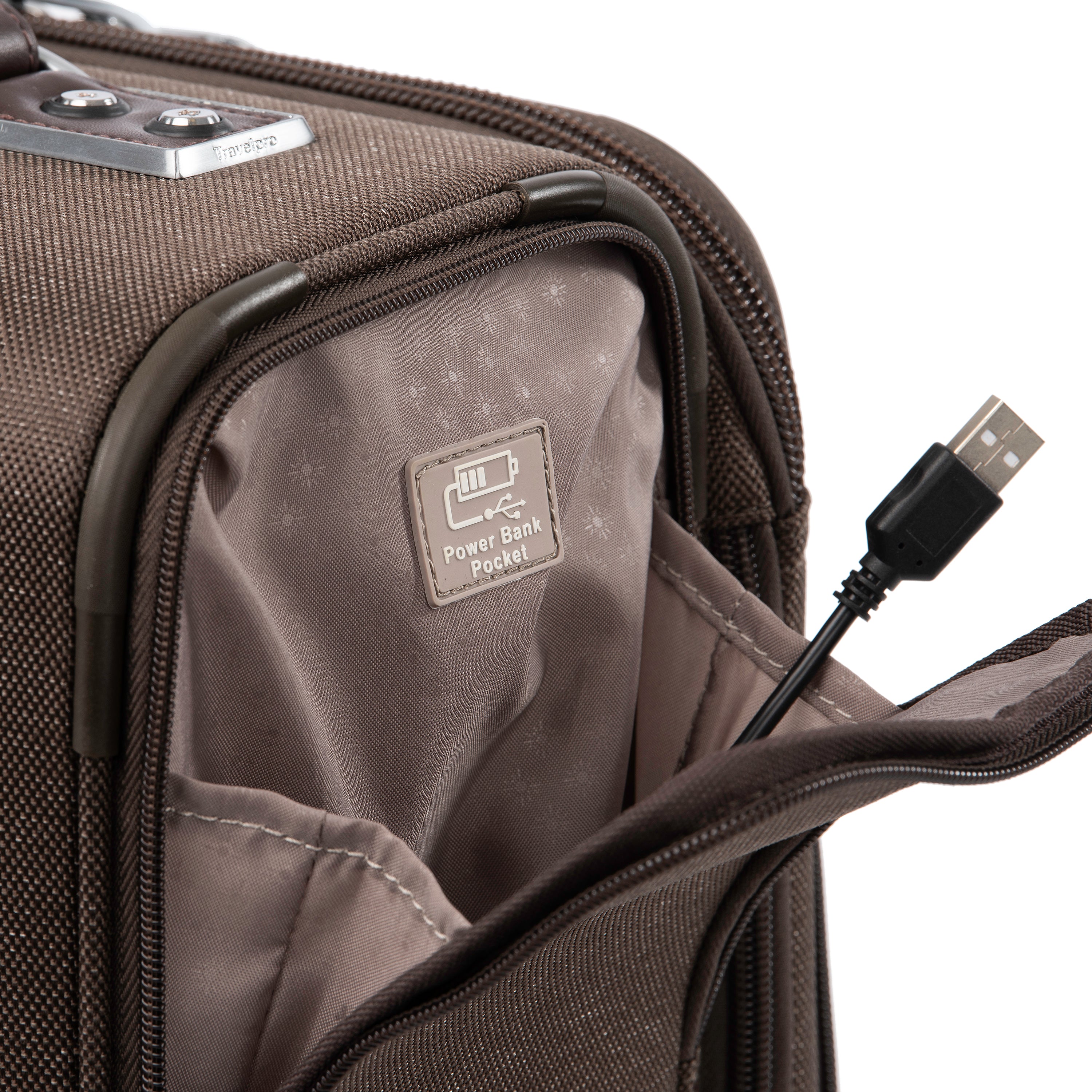 Travelpro Platinum Elite Softside Expandable Luggage, 2 Wheel Upright Suitcase, USB Port, Men and Women ( Rich Espresso , Carry-On 22-Inch ) Rich Espresso Carry On 22 Inch U4