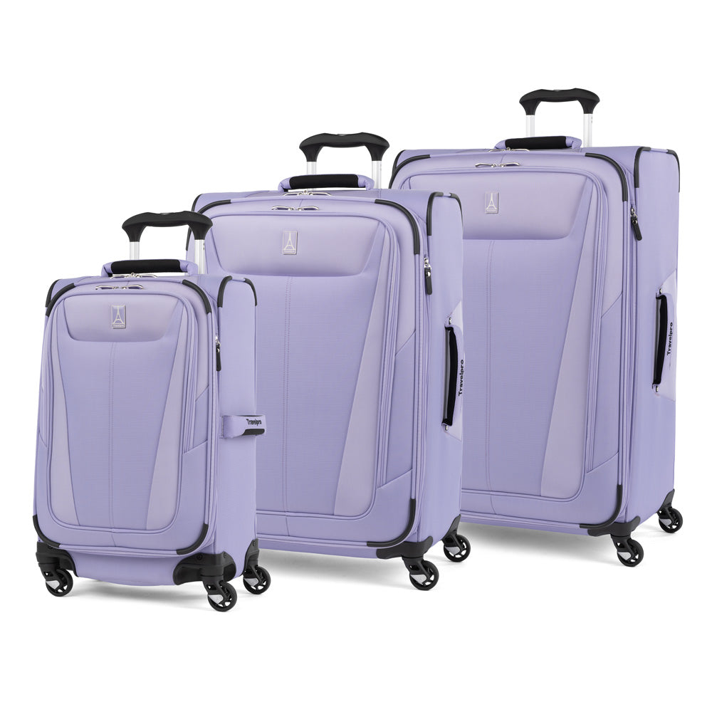 Travelpro Maxlite 5 Softside Expandable Luggage with 4 Spinner Wheels, Lightweight Suitcase, Men and Women Violet 3 Piece Set 21 25 29 U1