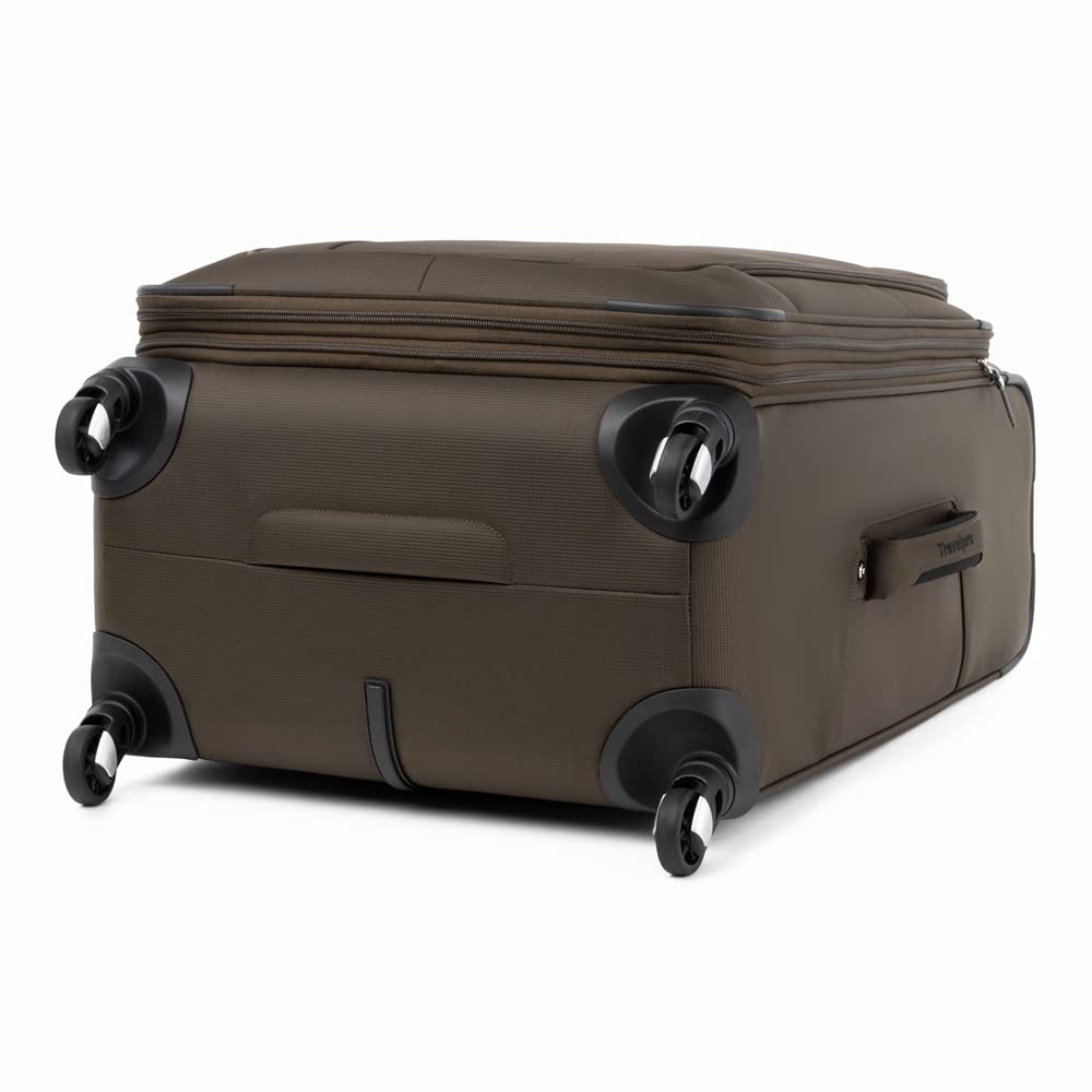 Travelpro Maxlite 5 Softside Expandable Luggage with 4 Spinner Wheels, Lightweight Suitcase, Men and Women ( Mocha , Checked-Medium 25-Inch ) Mocha Checked Medium 25 Inch U19