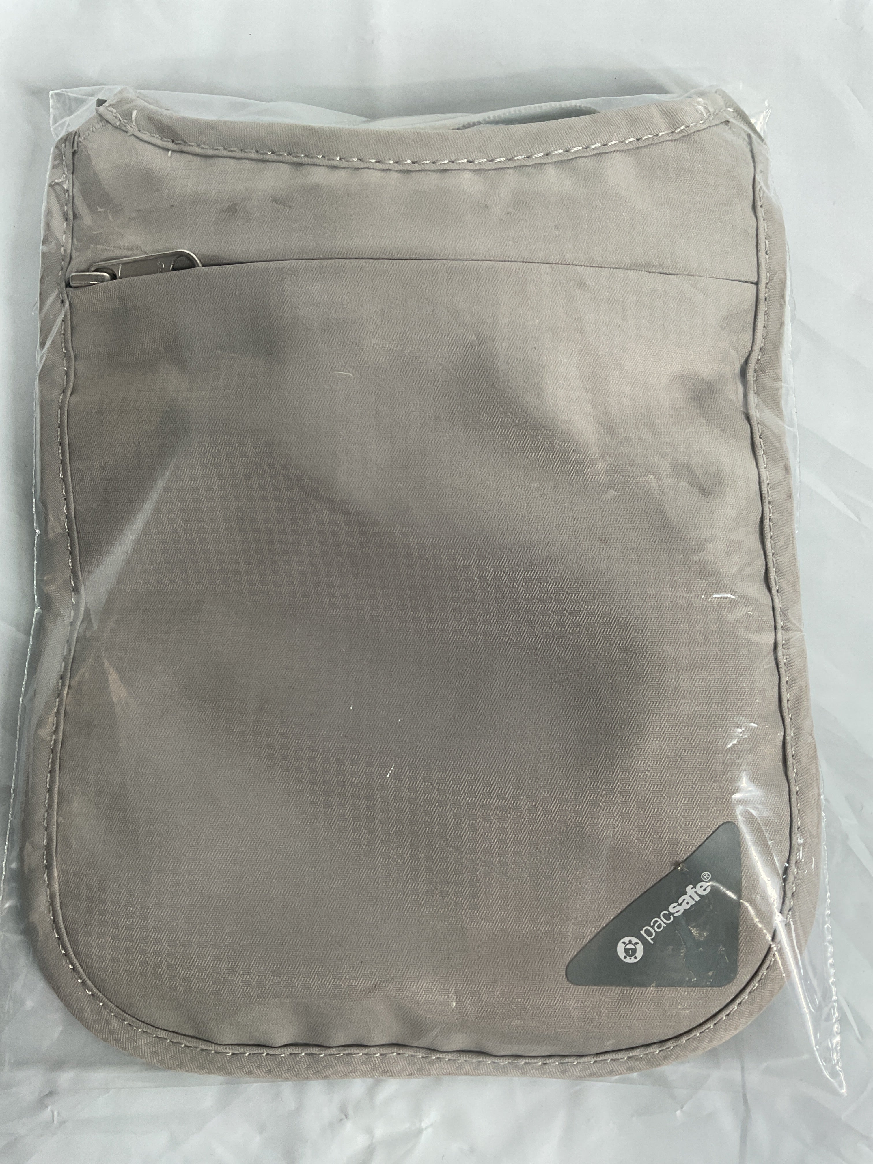Pacsafe Coversafe V75 Anti-Theft RFID Blocking Passport Holder & Neck Pouch/Wallet - Fits up to Four Passports (or iPhone X) plus Credit Cards, for Women & Men (Neutral Grey) Neutral Grey One Size U1