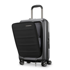 Samsonite Octiv Hardside Spinner ( Stealth Black , Front Pocket Carry-On 21 inch ) Stealth Black Front Pocket Carry On 21 Inch U19