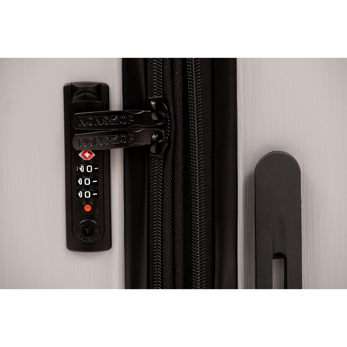 NONSTOP NEW YORK Luggage Expandable Spinner Wheels hard side shell Travel Suitcase Lightweight, TSA Lock, Double USB Port  ( Silver , 3-Piece Set (20/24/28) ) Silver 3 Piece Set 20 24 28 U29