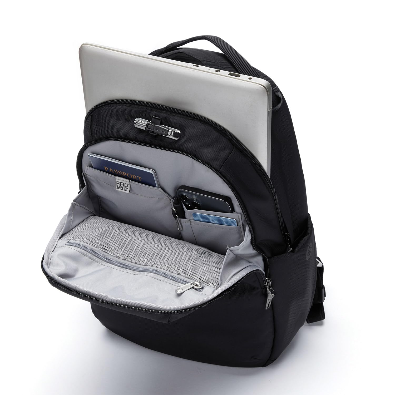 Pacsafe V 16L All-around Backpack ( Jet Black , 16 Liter ) Jet Black 16 Liter U1