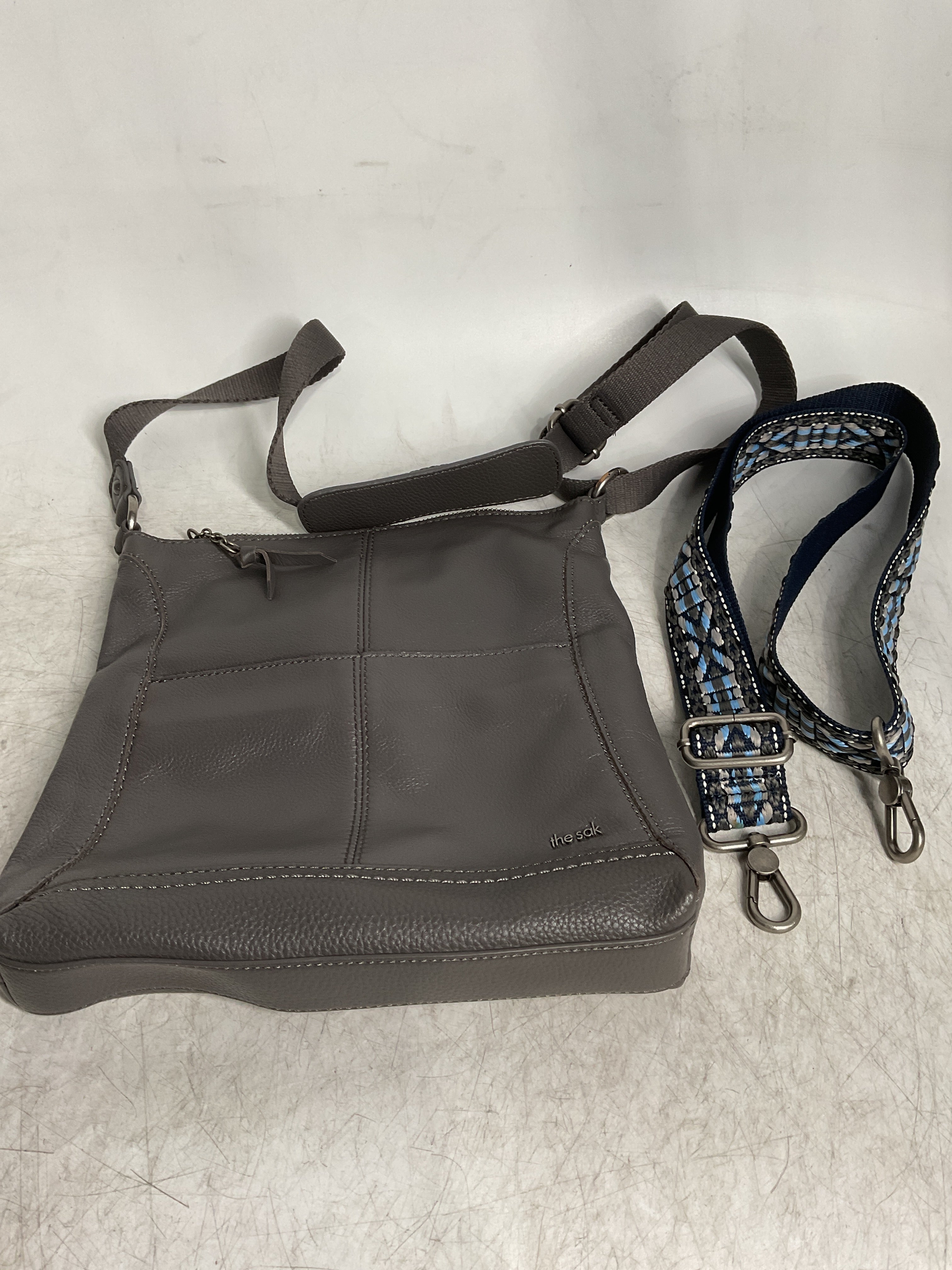 The Sak Lucia Crossbody Bag in Leather, Convertible Purse with Adjustable Strap, Mushroom Suede Mushroom Suede One Size U1