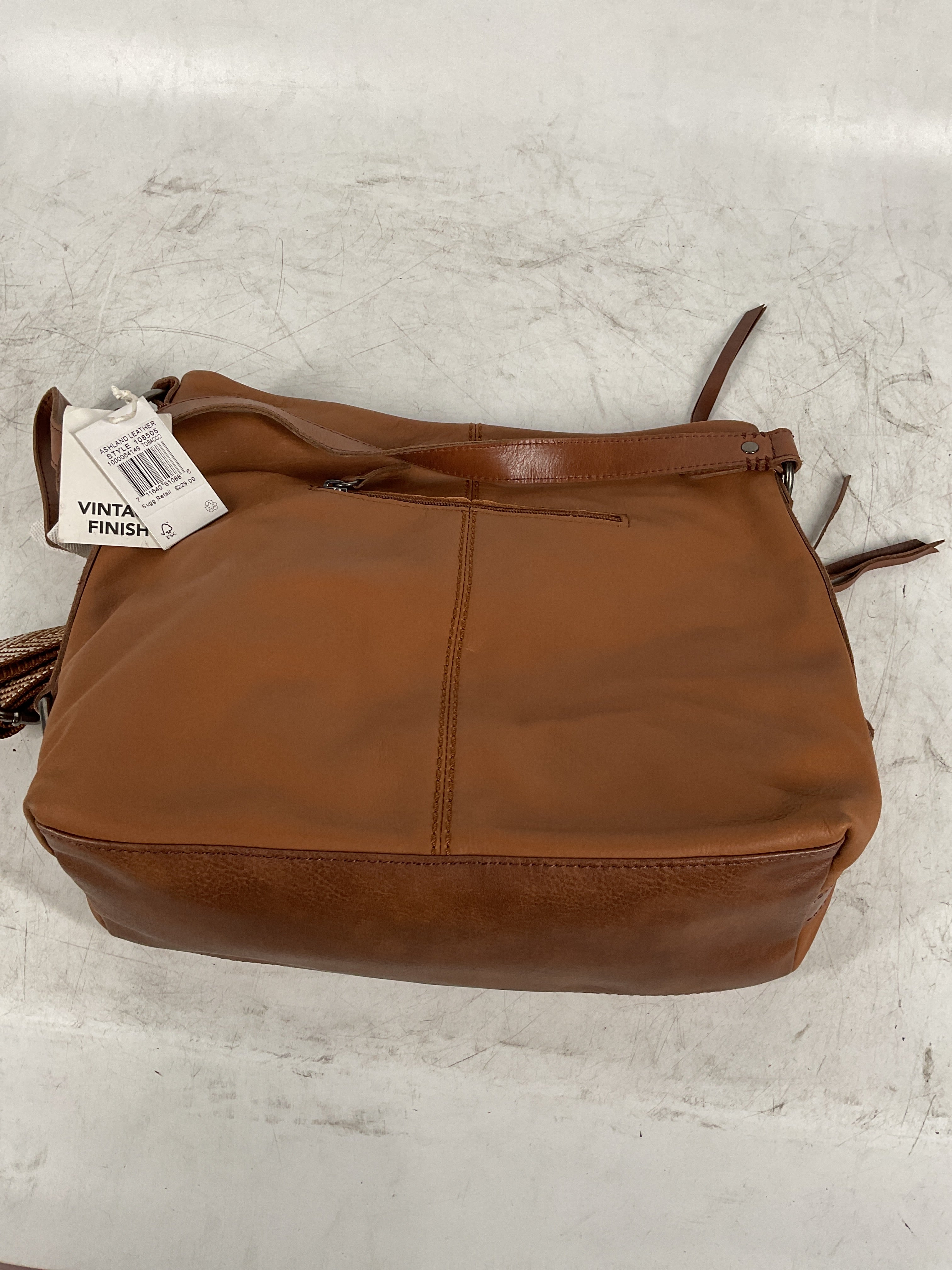 The Sak Ashland Bucket Bag in Leather, Casual Everyday Purse with Removable Crossbody Strap, Handcrafted & Sustainably-Made, Brown Brown One Size U1