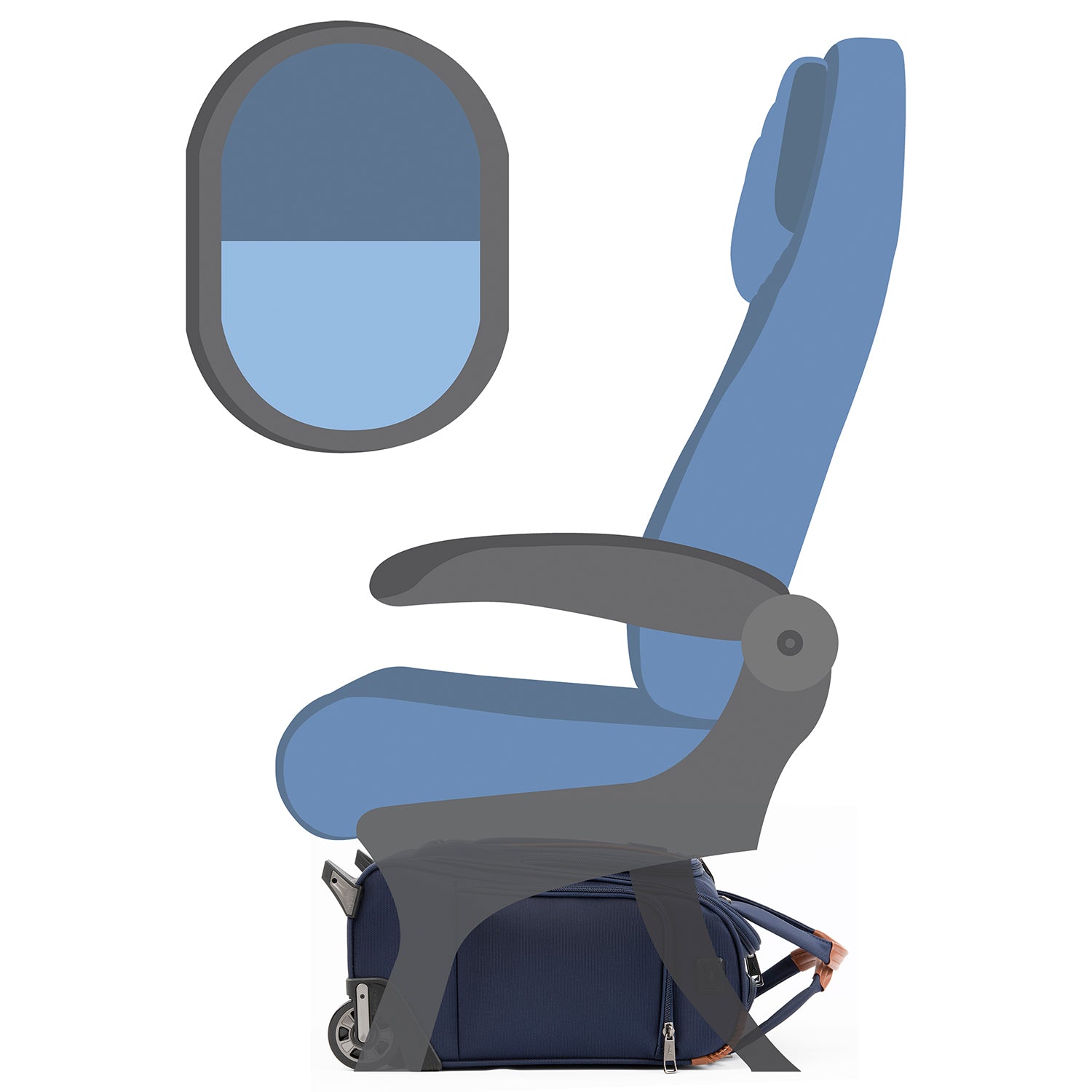 Travelpro Crew Versapack Rolling UnderSeat Carry-On Patriot Blue One Size U5