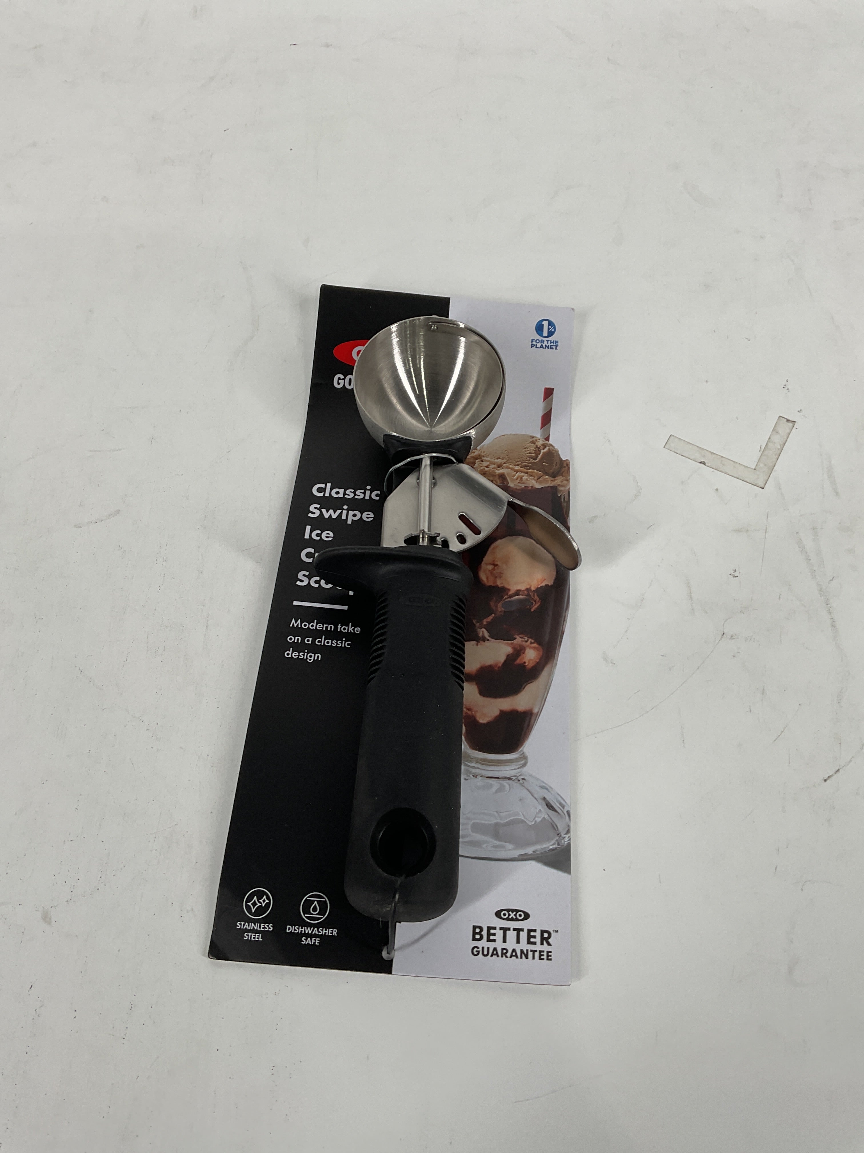 OXO Good Grips Classic Ice Cream Scoop,Black Black Measures 4.25" L x 1.35" W x 10.5" H U1