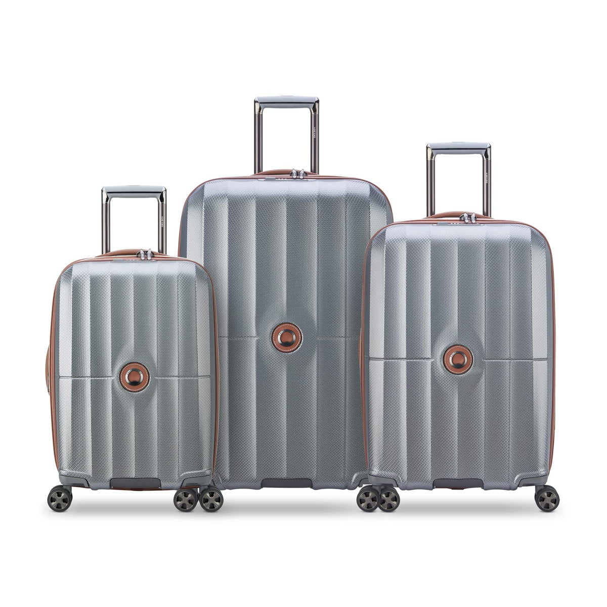 Delsey Paris Carrousel 28" Expandable Carry-On Spinner ( Platinum , 3-Piece Set (21/24/28) ) Platinum 3 Piece Set 21 24 28 U1