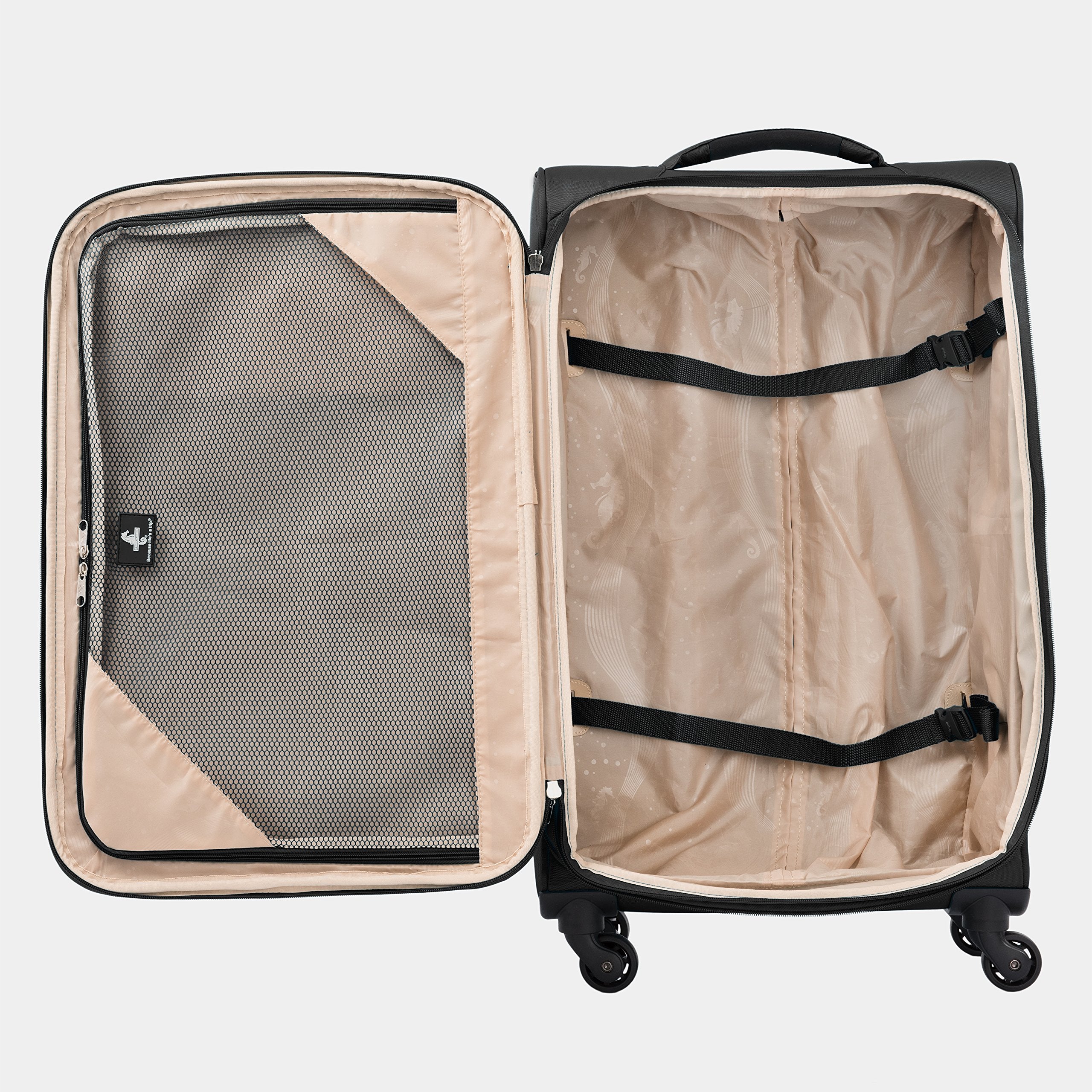 Atlantic Luggage Ultra Lite Softside Expandable Spinner ( Jade Black , Checked Medium 25-Inch ) Jade Black Checked Medium 25 Inch U6