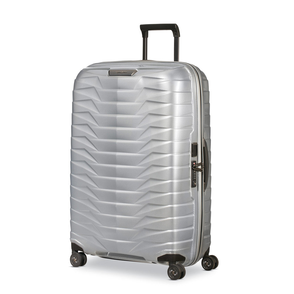 Samsonite Proxis Hardside TSA Friendly Spinner Luggage Collection ( Silver , Large Spinner ) Silver Large Spinner U1