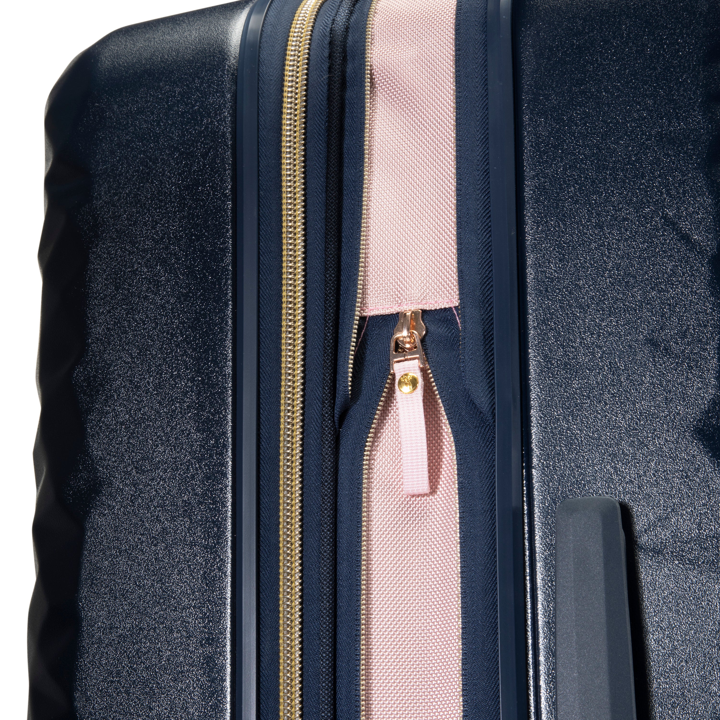 Ricardo Beverly Hills Indio Hardside Luggage, Durable, Spacious, Stylish, Compression Straps, Secondary Packing Compartment ( Dark Navy , Checked-Large 28-Inch ) Dark Navy Checked Large 28 Inch U1