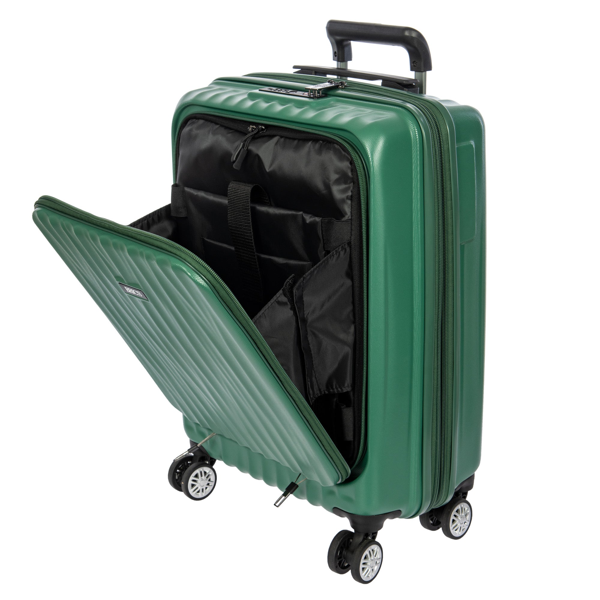 Bric's Cervia 21" Spinner Carry-on with Front Pocket ( Dark Emerald , 21-Inch ) Dark Emerald 21 Inch U2