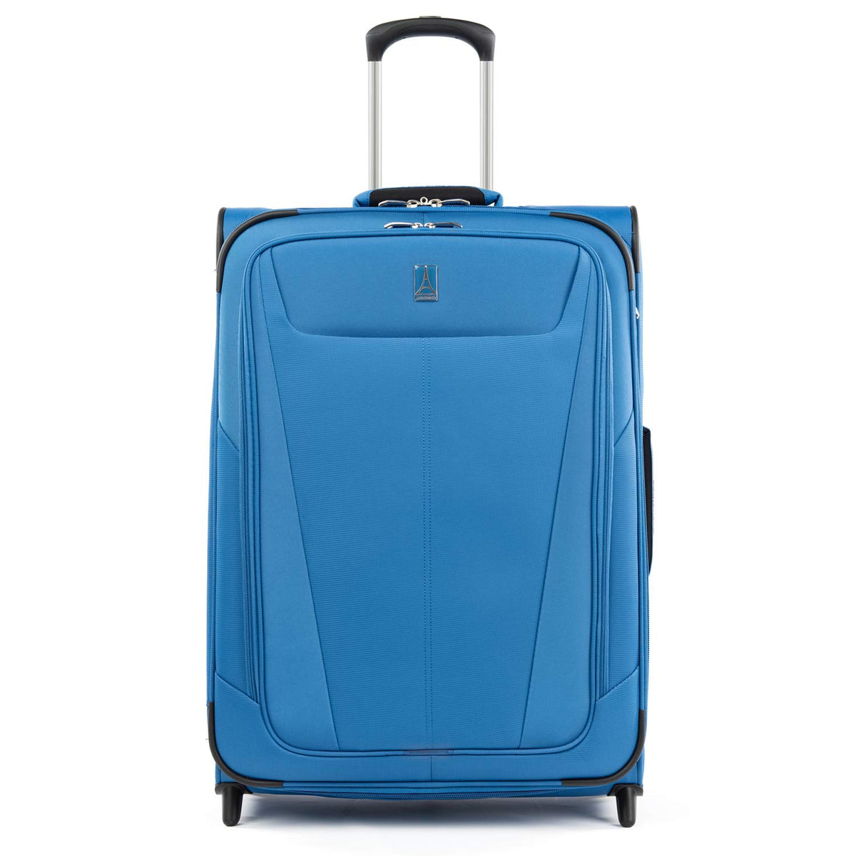 Travelpro Maxlite 5 Softside Expandable Upright 2 Wheel Luggage, Lightweight Suitcase, Men and Women ( Azure Blue , Checked-Medium 26-Inch ) Azure Blue Checked Medium 26 Inch U5