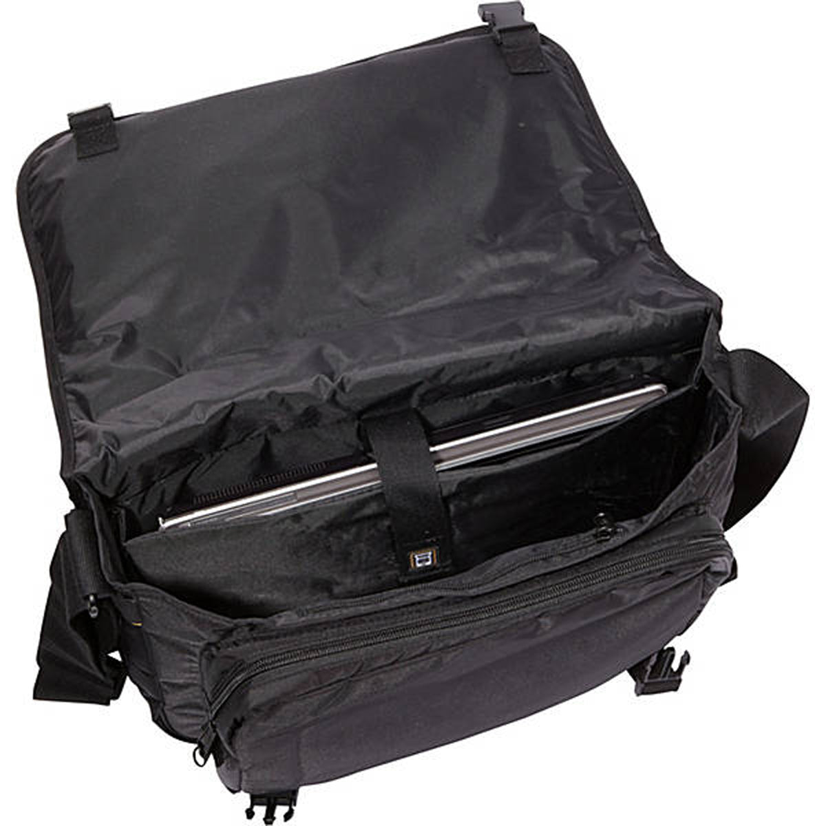 A.Saks EXPANDABLE Messenger Bag ( Black , One Size ) Black One Size U2