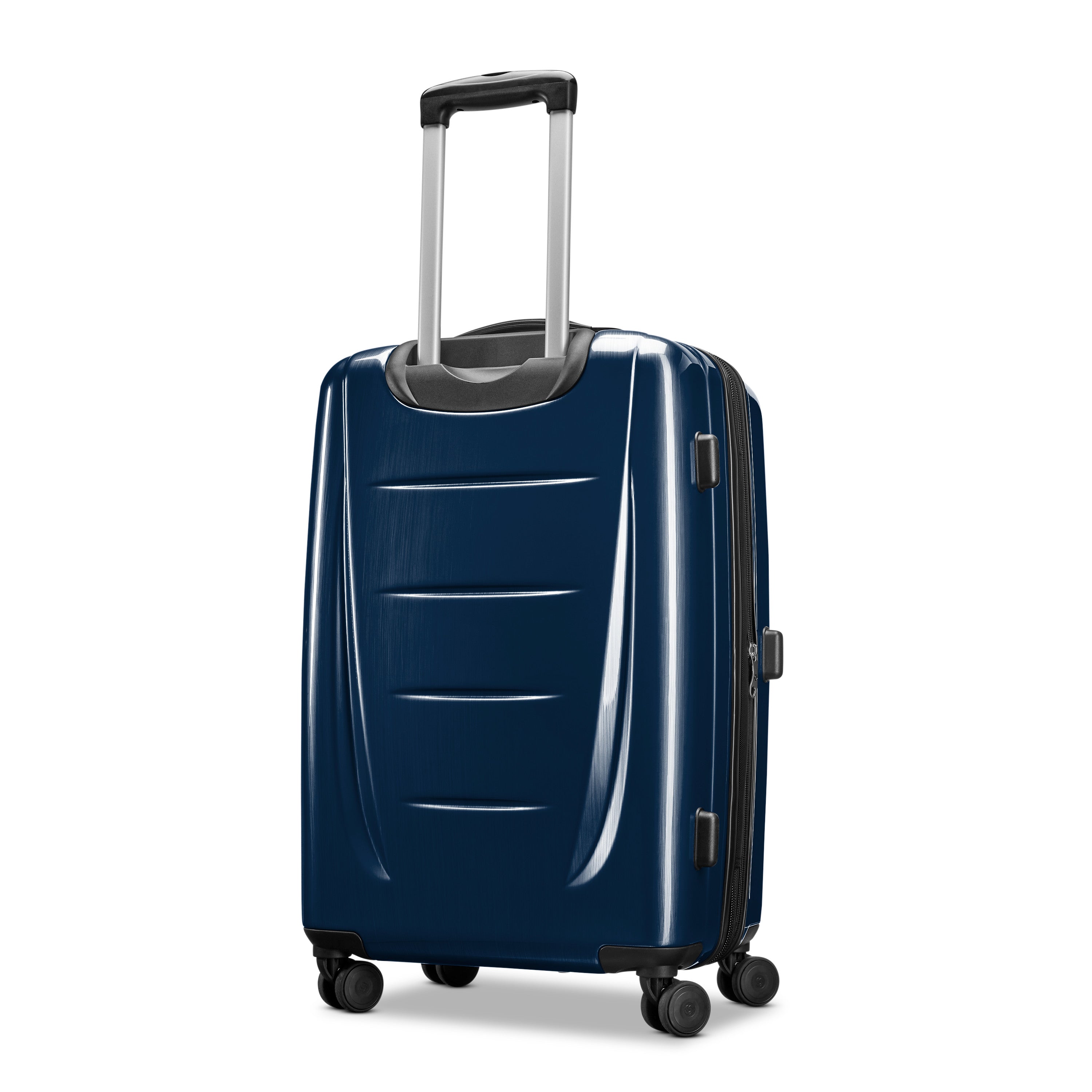 Samsonite Winfield 2 Hardside Luggage with 360 Spinner Wheels, TSA Lock, Airline Approved ( Navy , Checked-Medium 24-Inch ) Navy Checked Medium 24 Inch U6