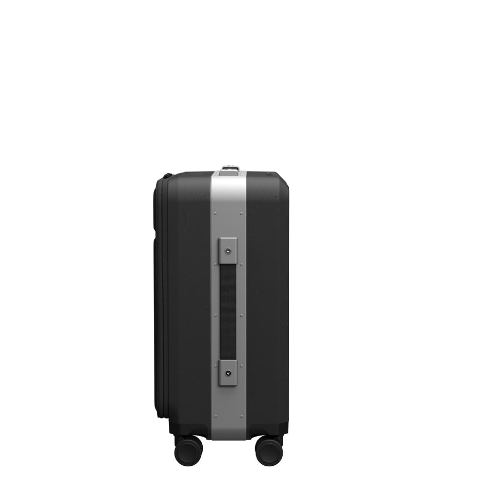 D_b_ Ramverk Pro Lightweight, Compact, Hard-Shell, 4-Wheel, Spinner Luggage Silver Front Access Carry On U1