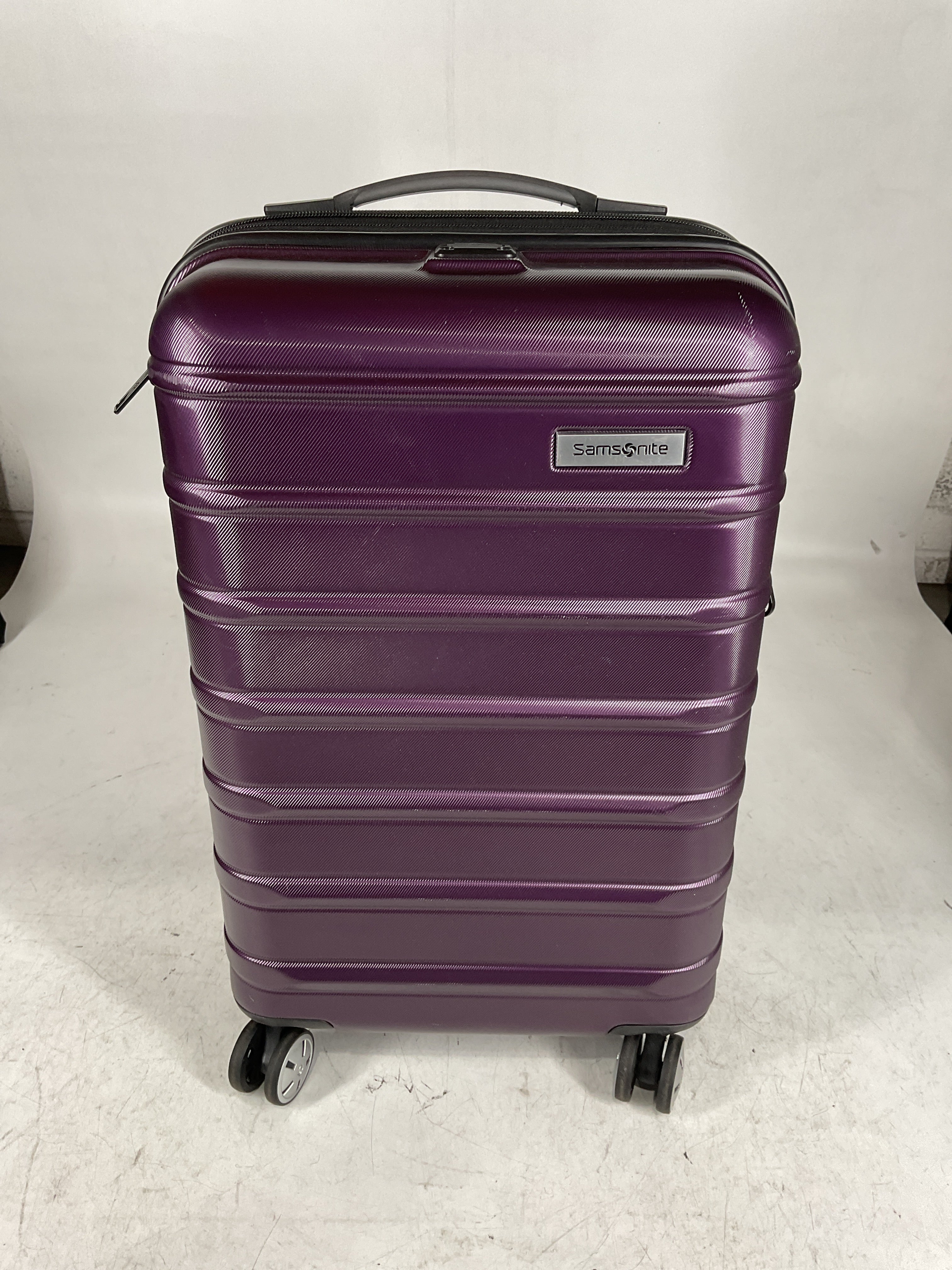 Samsonite Omni 2 Hardside Expandable Luggage with Spinners, Purple, Carry-On 19-Inch U1