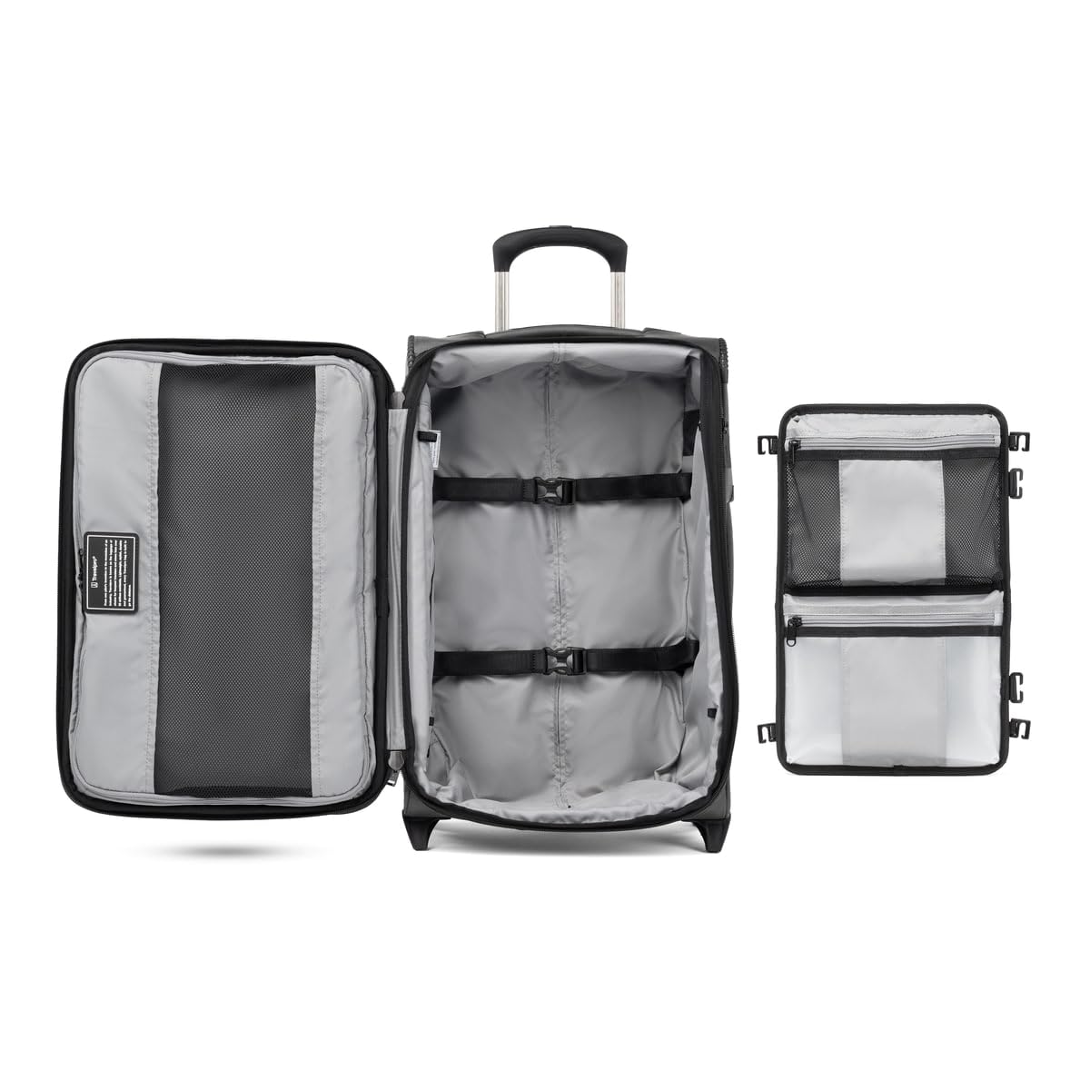 Travelpro Crew Classic Lightweight Softside Expandable Luggage, 8 Wheel Spinner Suitcase, Men and Women ( Titanium Grey , Carry-On ) Titanium Grey Carry On U1