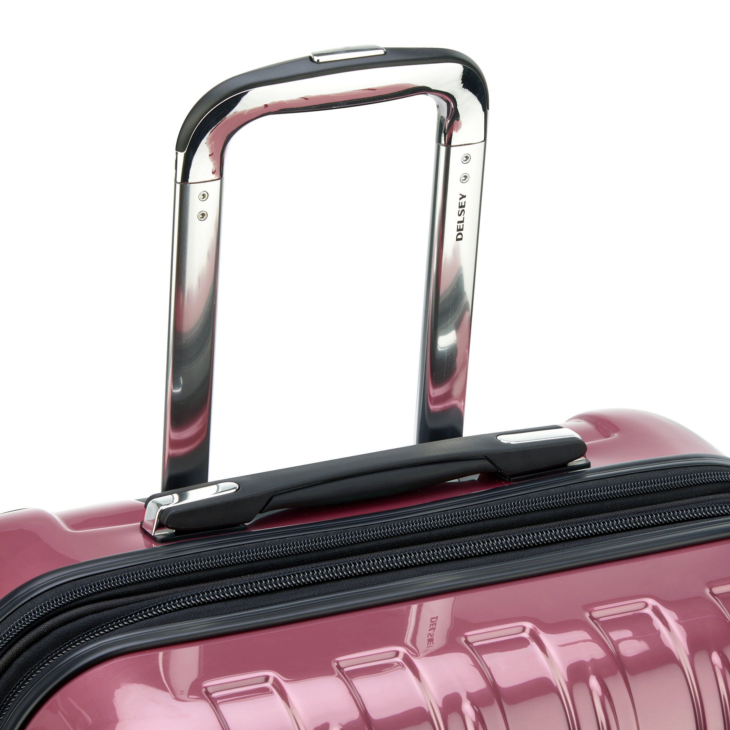 DELSEY Paris Helium Aero Hardside Expandable Luggage with Spinner Wheels ( Peony Pink , Checked-Medium 25 Inch ) Peony Pink Checked Medium 25 Inch U1