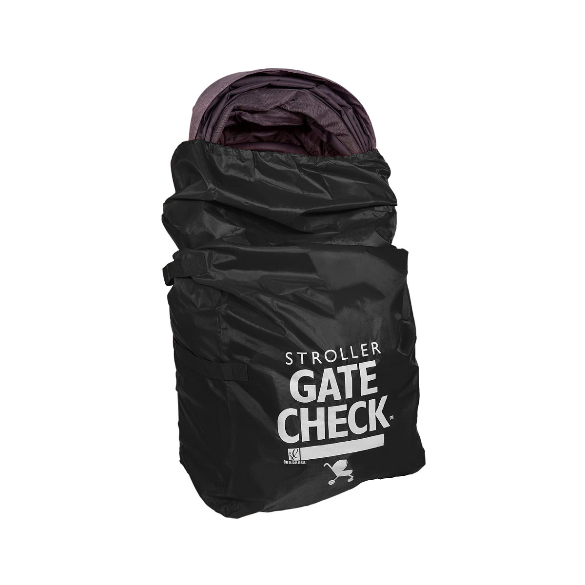 J.L. Childress Gate Check Bag for Single & Double Strollers - Stroller Bag for Airplane - Large Stroller Travel Bag for Airplane - Air Travel Stroller Bag ( Black , One Size ) Black One Size U2