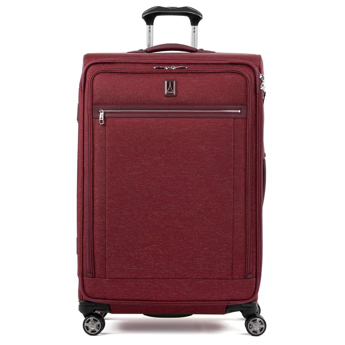 Travelpro Platinum Elite Softside Expandable Checked Luggage, 8 Wheel Spinner Large Suitcase, TSA Lock, Men and Women ( Bordeaux Red , Checked-Large 29-Inch ) Bordeaux Red Checked Large 29 Inch U6
