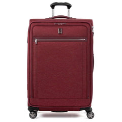 Travelpro Platinum Elite Softside Expandable Checked Luggage, 8 Wheel Spinner Large Suitcase, TSA Lock, Men and Women ( Bordeaux Red , Checked-Large 29-Inch ) Bordeaux Red Checked Large 29 Inch U6