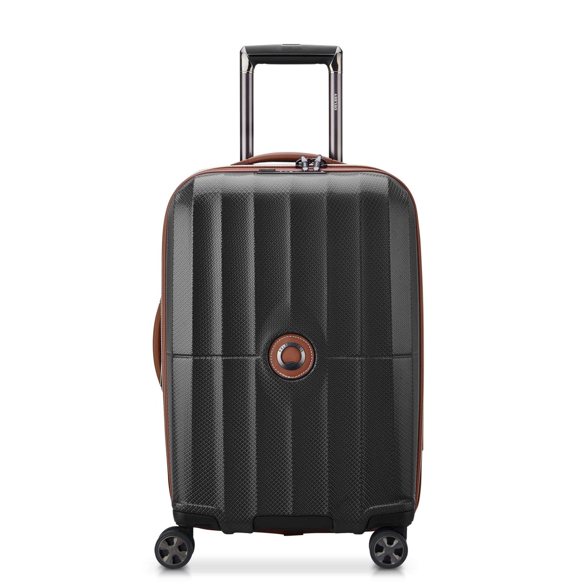 DELSEY PARIS Carrousel Hardside Expandable Luggage with Spinner Wheels ( Black , Checked-Medium 24 Inch ) Black Checked Medium 24 Inch U8
