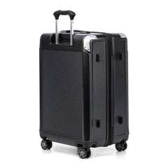 Travelpro Platinum Elite Hardside Expandable Spinner Wheel Luggage TSA Lock Hard Shell Polycarbonate Suitcase ( Shadow Black , Checked- Medium 25-Inch ) Shadow Black Checked Medium 25 Inch U2