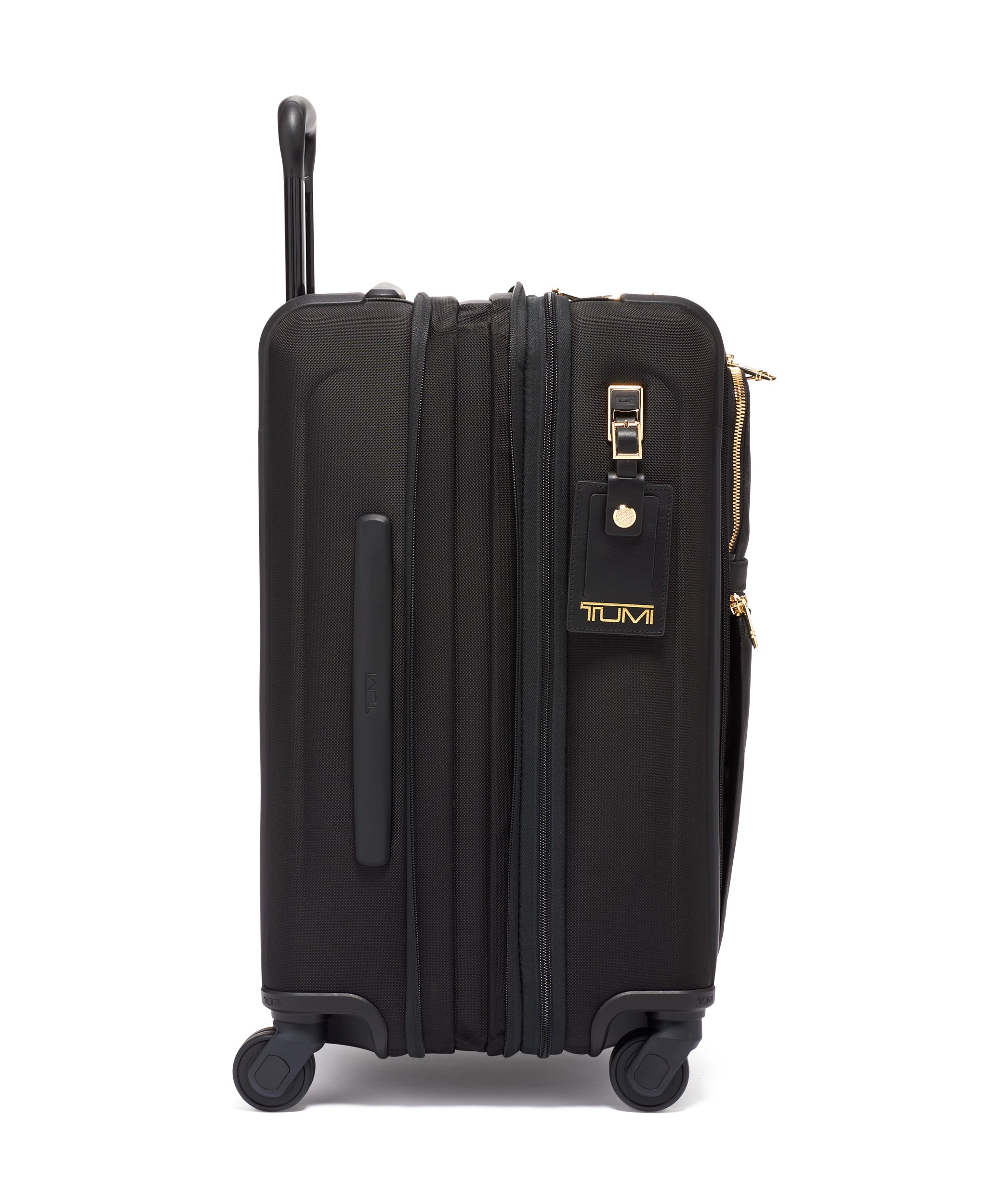 Alpha 3 International Dual Access 4 Wheel Carry On ( Black/Gold , One Size ) Black/Gold One Size U1