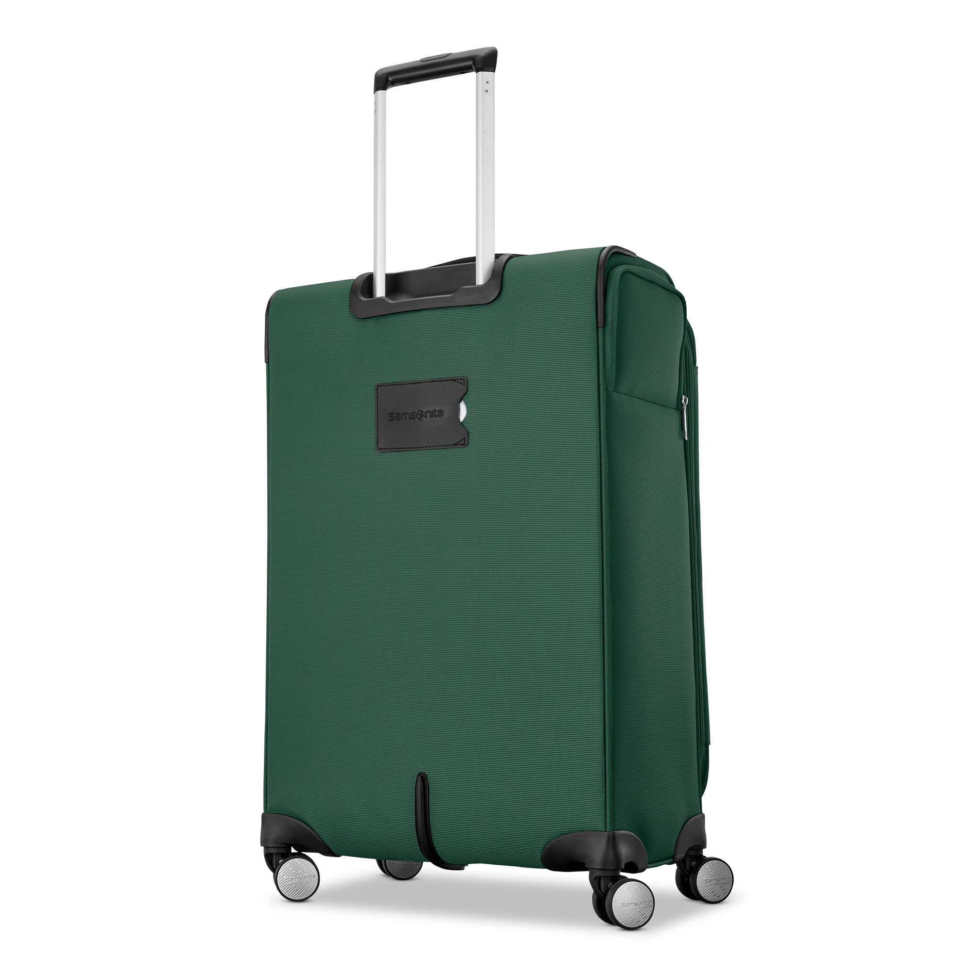 Samsonite Element Soft-Sided 25-Inch Lightweight Medium Checked Expandable Suitcase: Durable, 360 Spinner Wheels, Adjustable Telescopic Handle, 2 Front & 1 Side Pocket ( Bistro Green , 25-Inch Checked-Medium ) Bistro Green 25 Inch Checked Medium U2