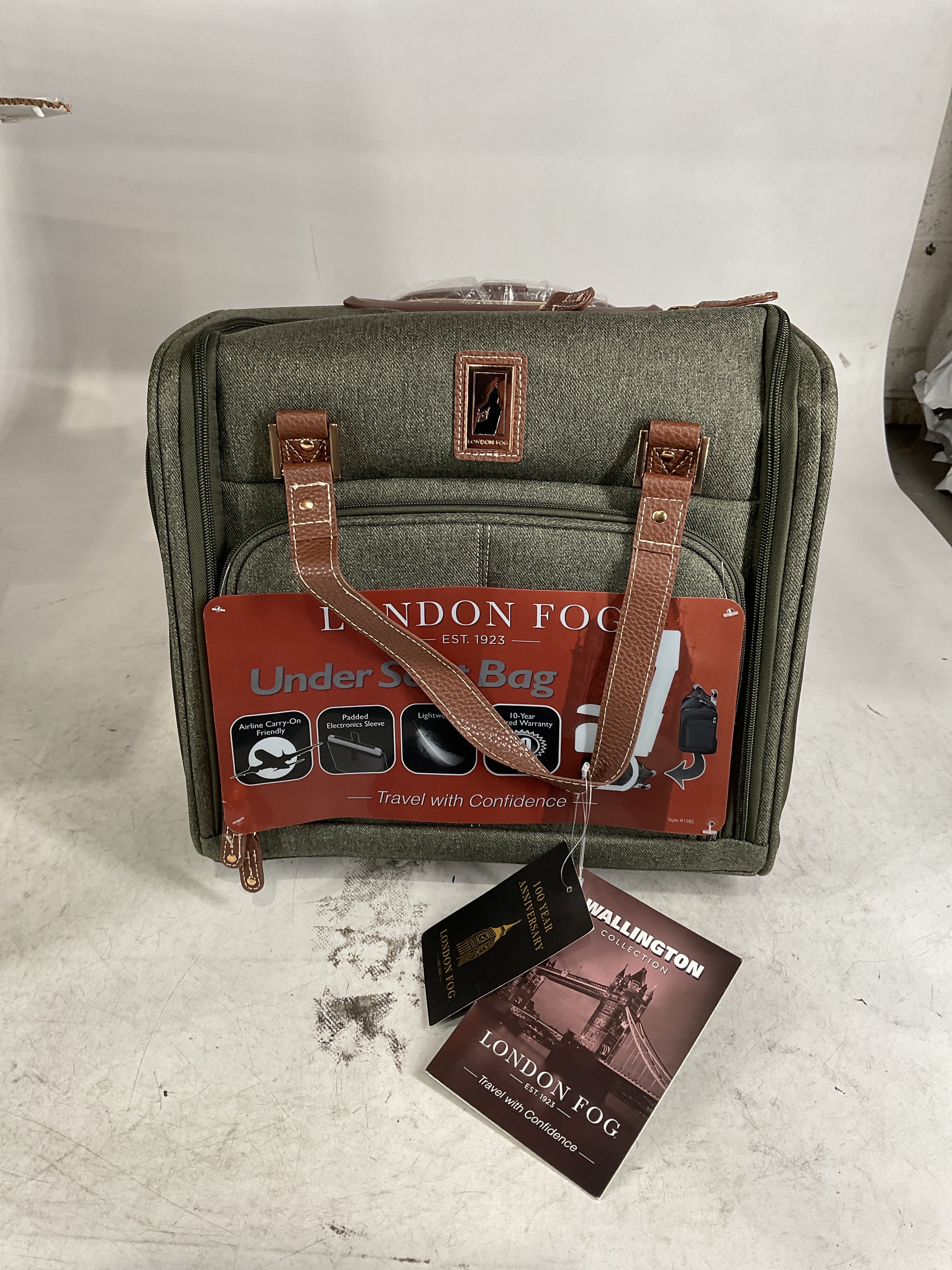 London Fog Wallington Moss 15" Under The Seat Bag U1
