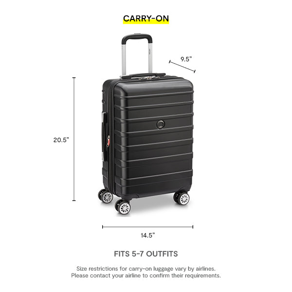 DELSEY Paris Margot Hardside Spinner Luggage Collection ( Black , Carry-On 20 Inch ) Black Carry On 20 Inch U12