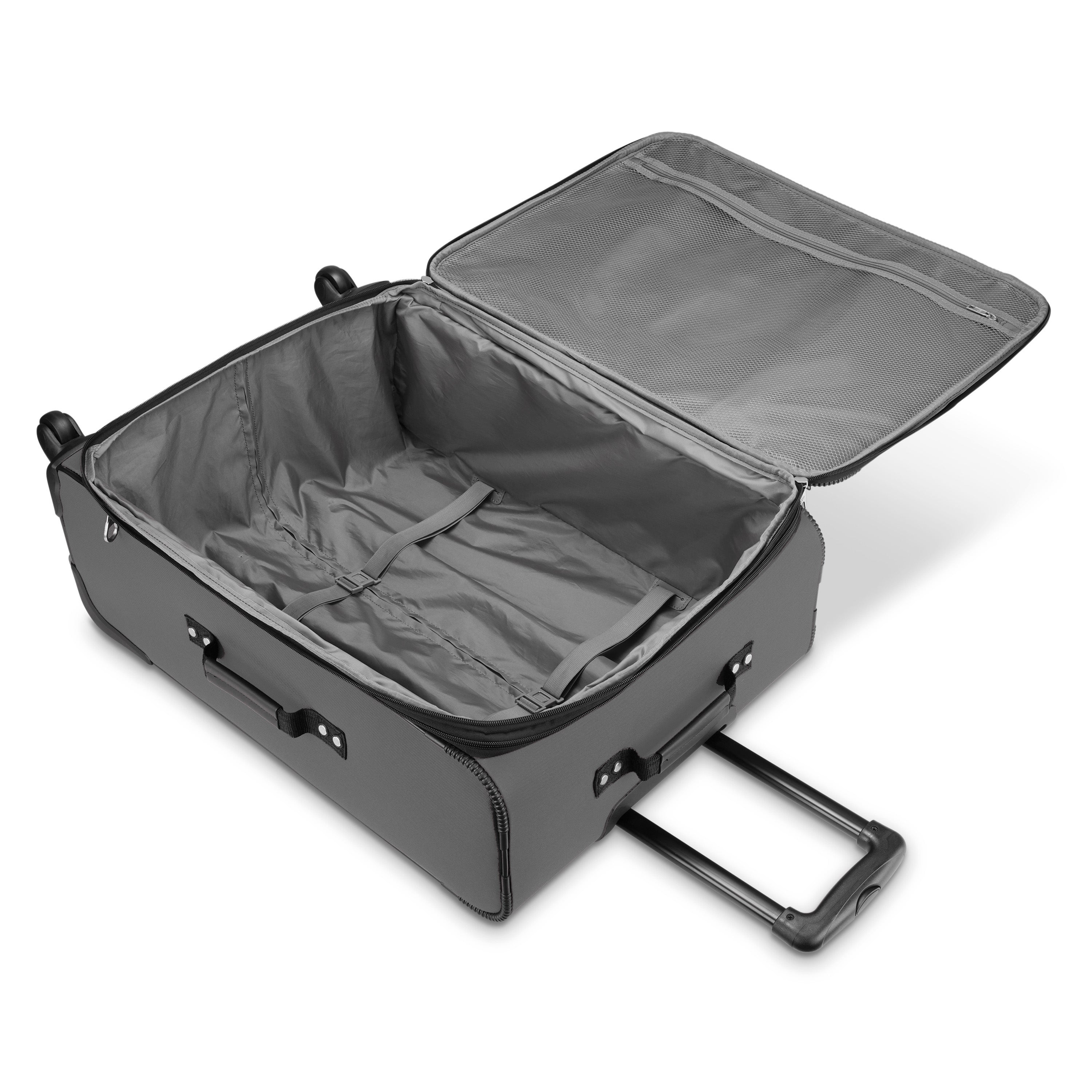 American Tourister Pop Max Softside Luggage with Spinner Wheels ( Charcoal , Checked-Large 29-Inch ) Charcoal Checked Large 29 Inch U2