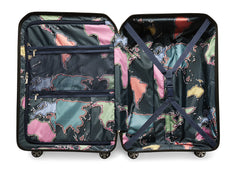 Ted Baker Flying Colours Hardside Trolley 4 Wheel Spinner, TSA Lock, Lightweight Suitcase, Men and Women Blush Pink 25 Inch Checked Medium U1