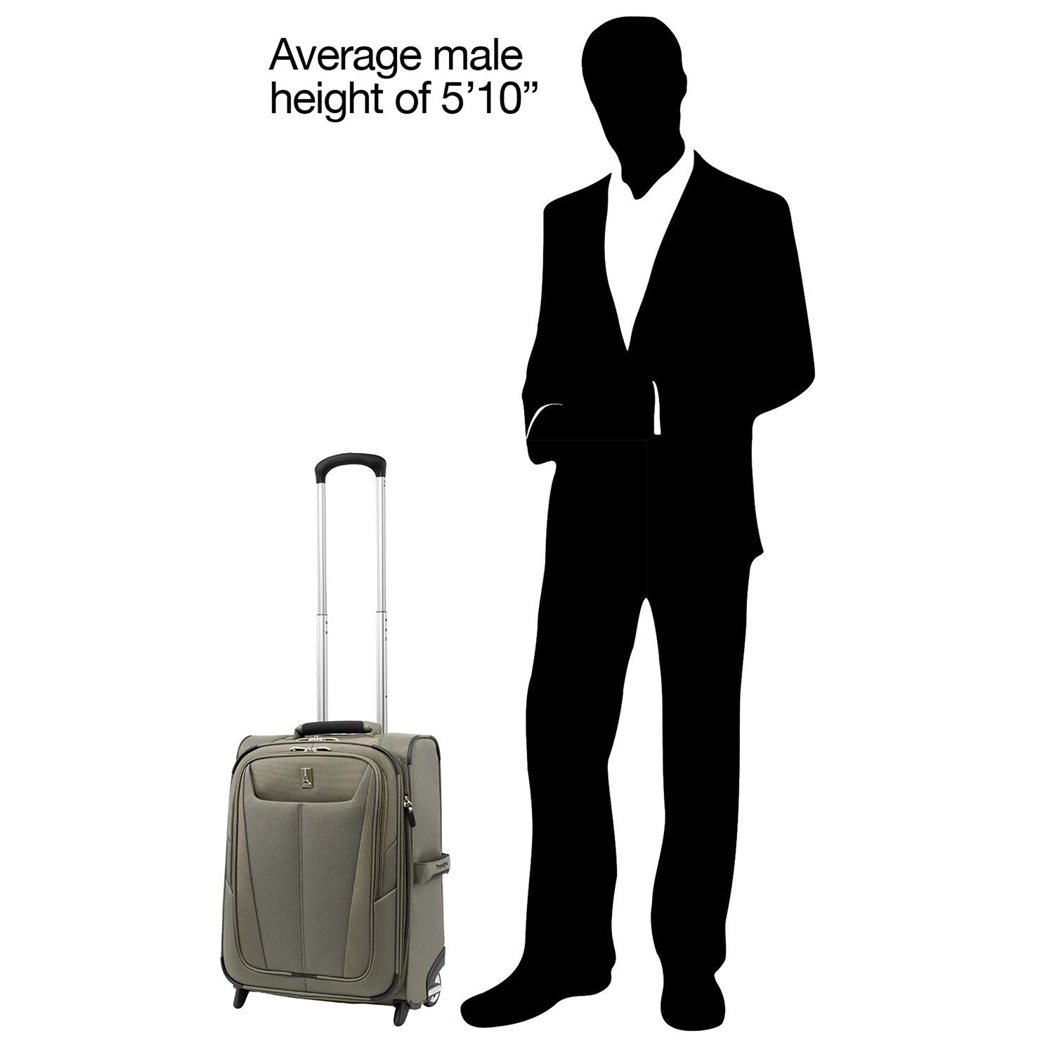 Travelpro Maxlite 5 Softside Expandable Upright 2 Wheel Luggage, Lightweight Suitcase, Men and Women ( Slate Green , Carry-on 20-Inch ) Slate Green Carry On 20 Inch U4